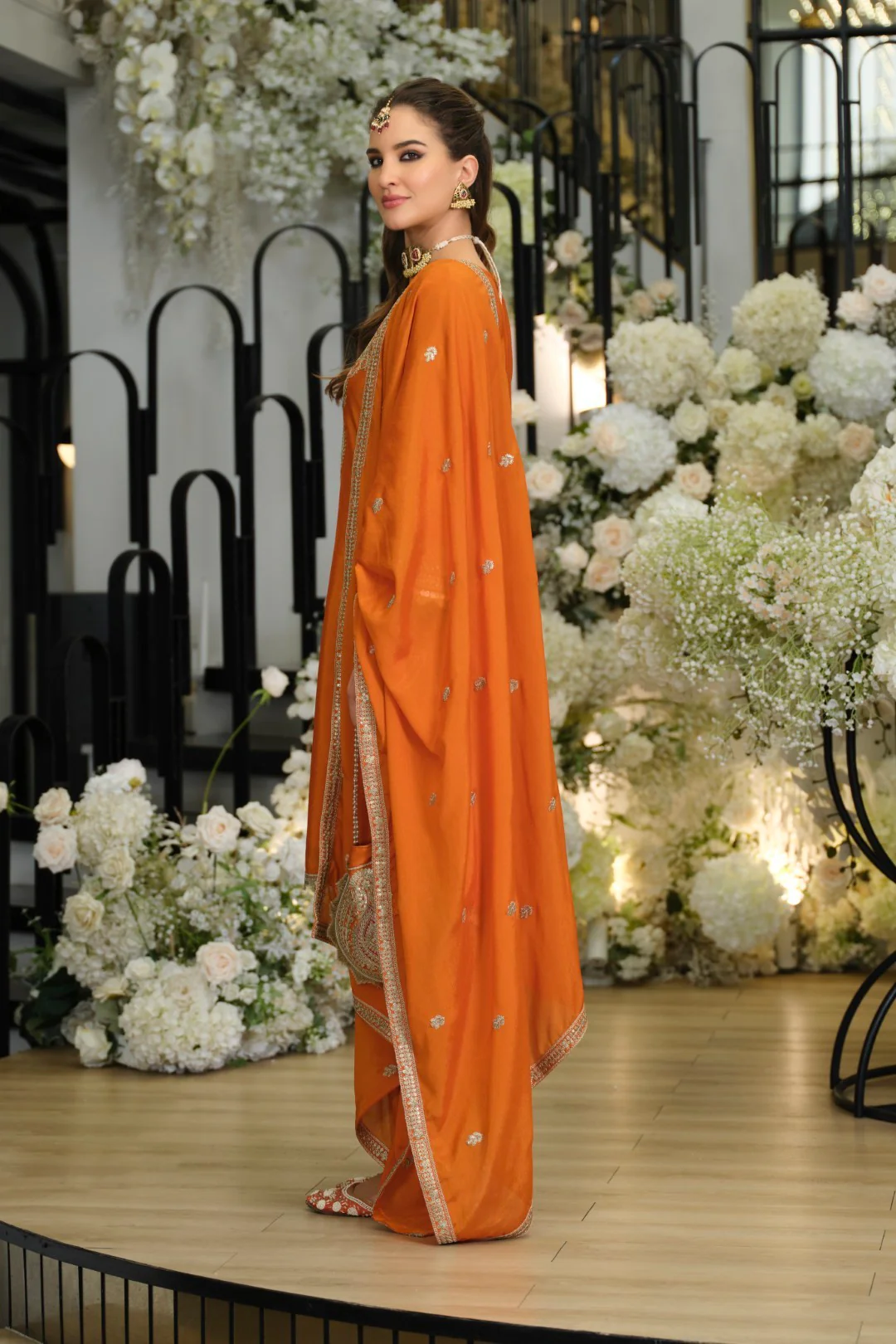 Areesa Apricot full work heavy suit set - Image 6