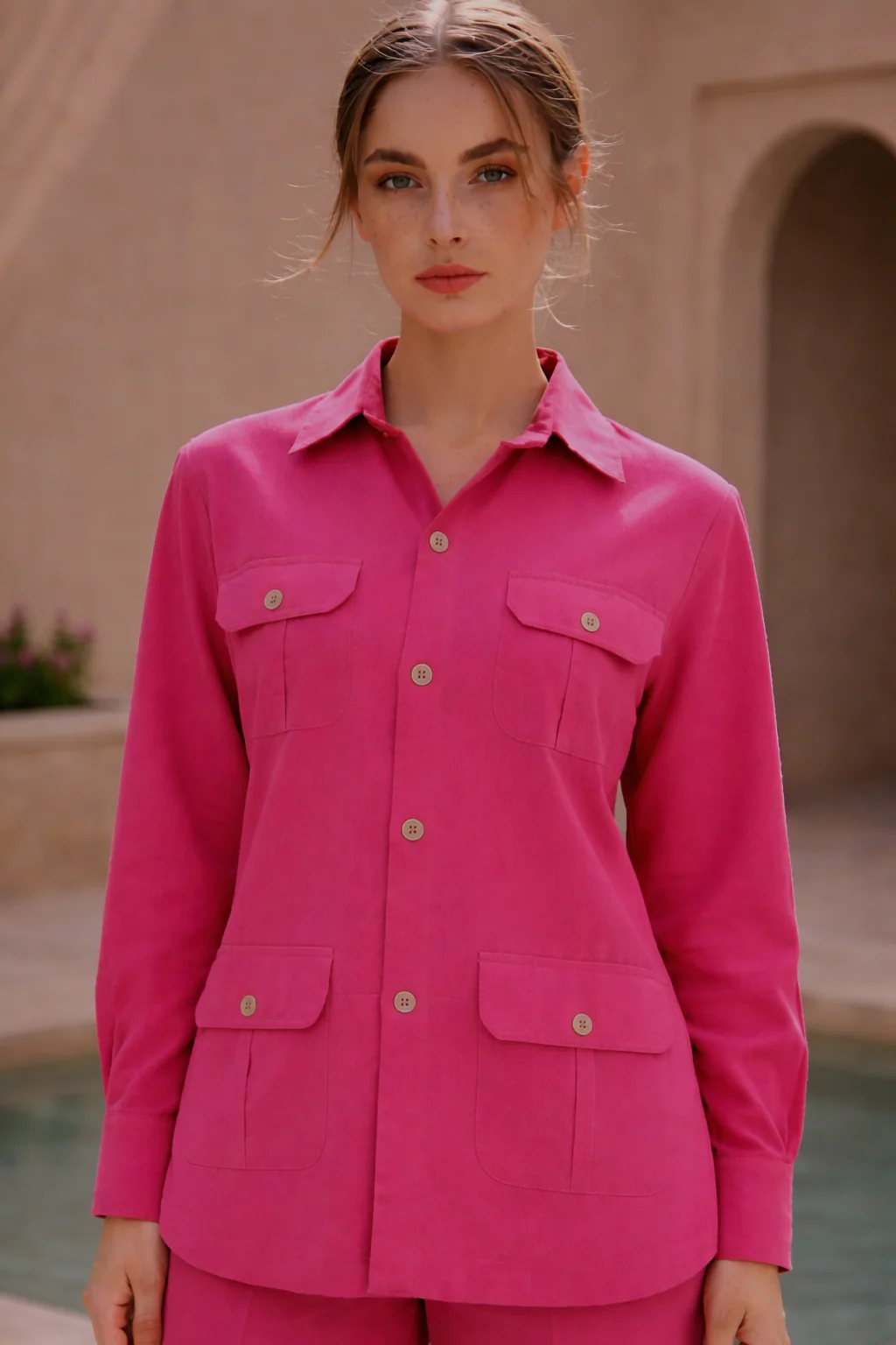 Molly Pink Cotton Co-ord Set - Image 2