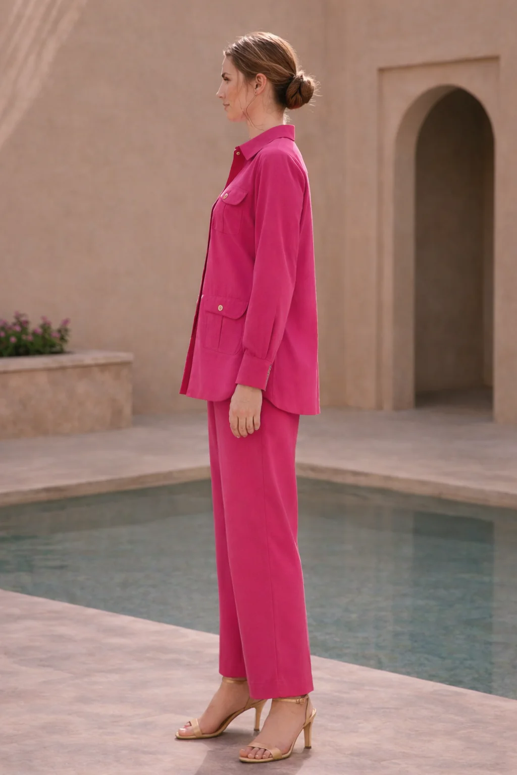 Molly Pink Cotton Co-ord Set - Image 4