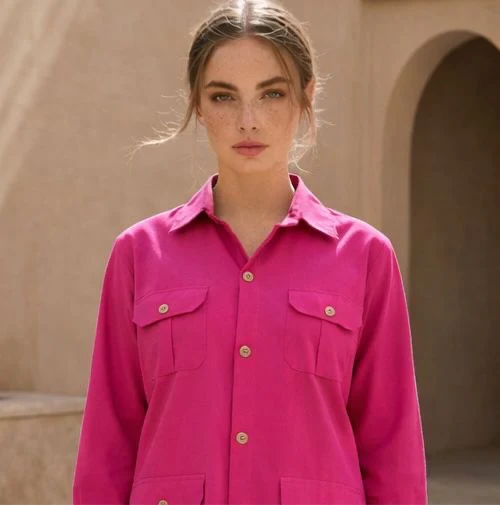 Molly Pink Cotton Co-ord Set - Image 5