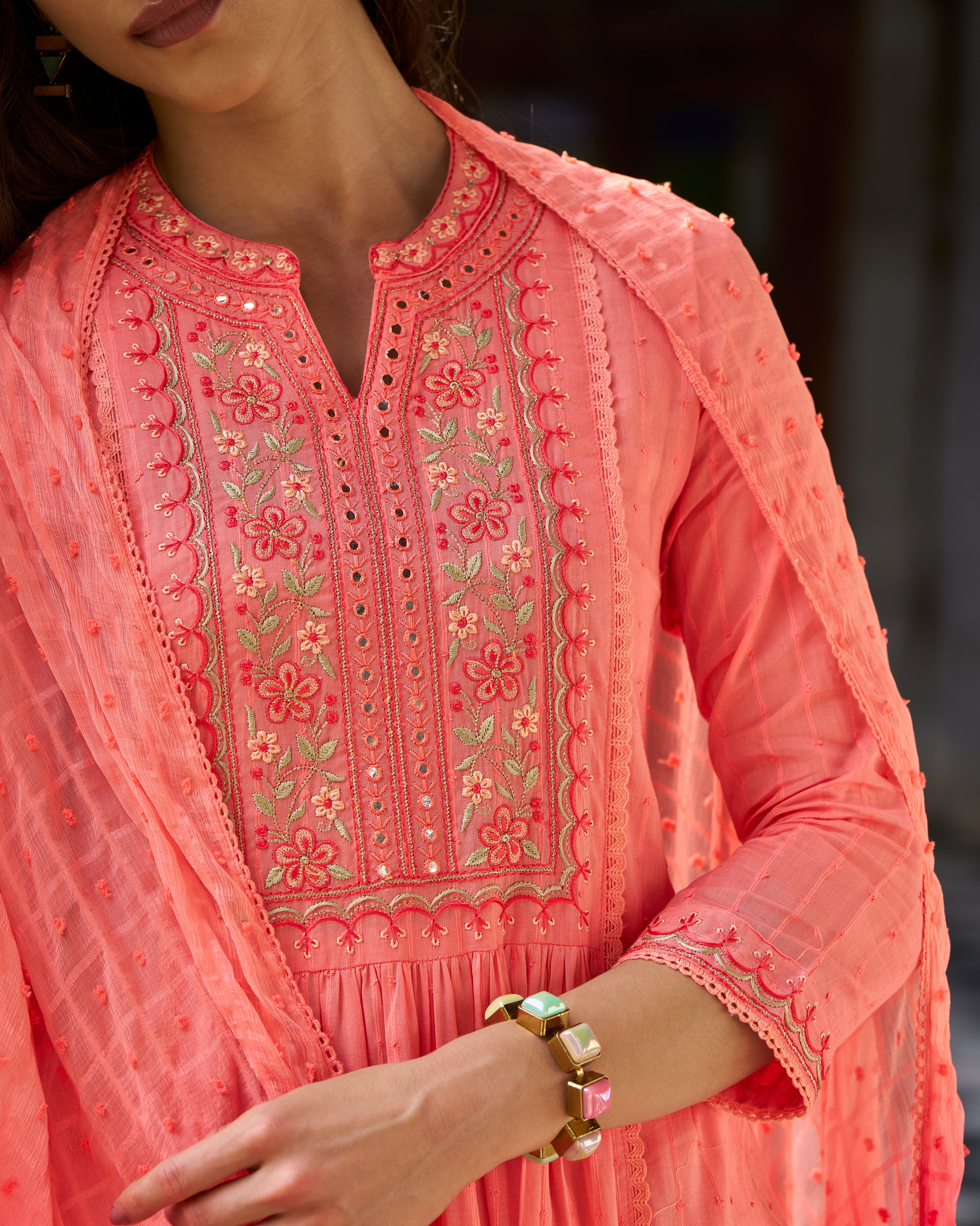 Kabila Apricot Suit Set - Image 4