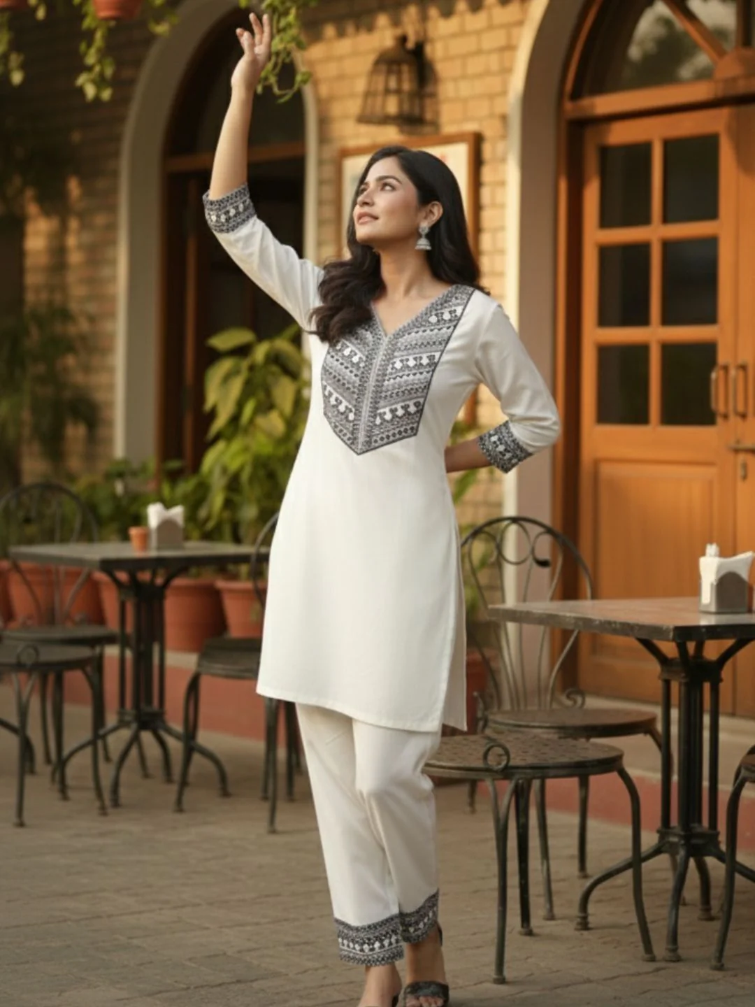 Leena Angel Mirror Work Co-ord Set - Image 10