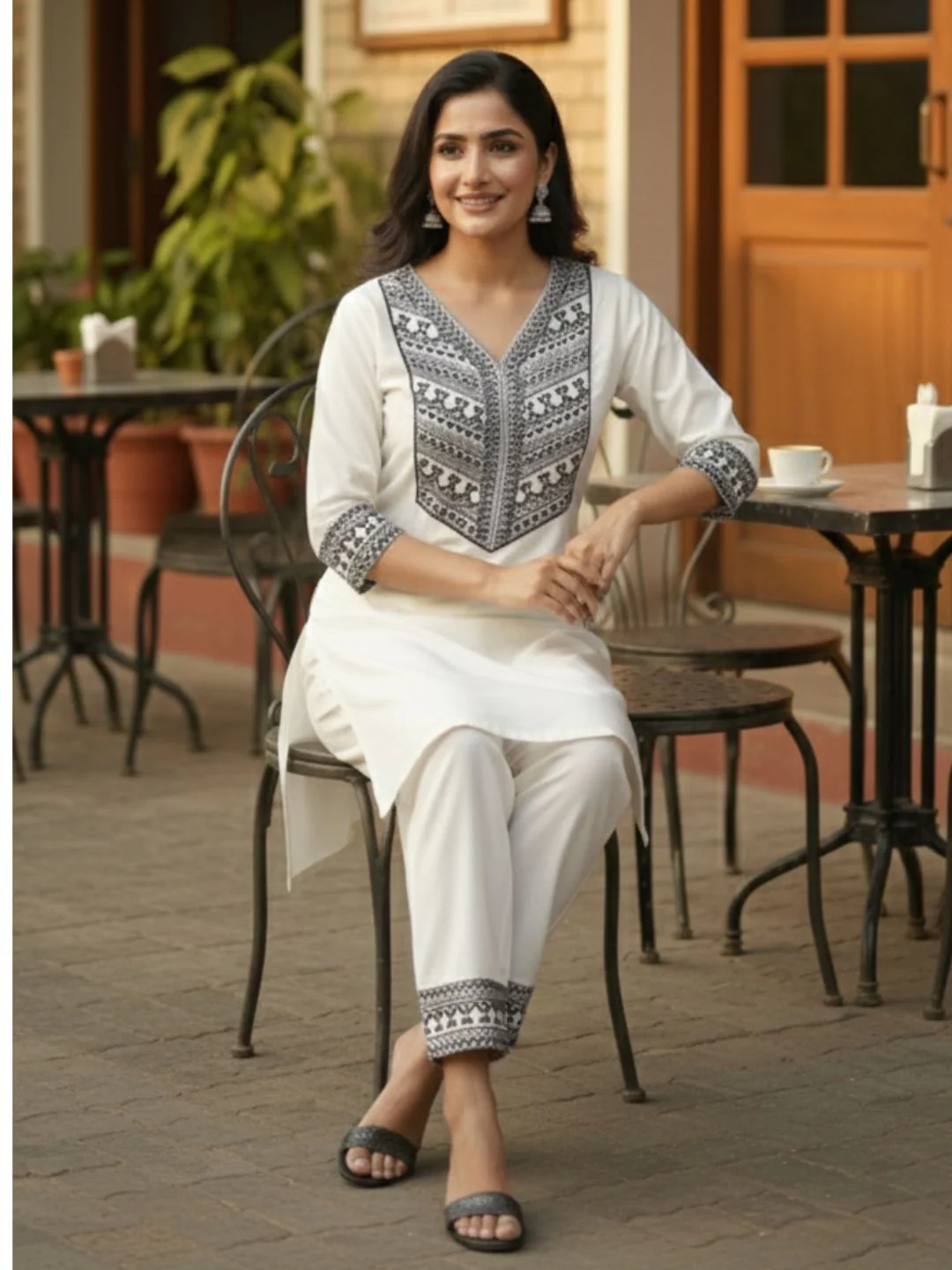 Leena Angel Mirror Work Co-ord Set - Image 11