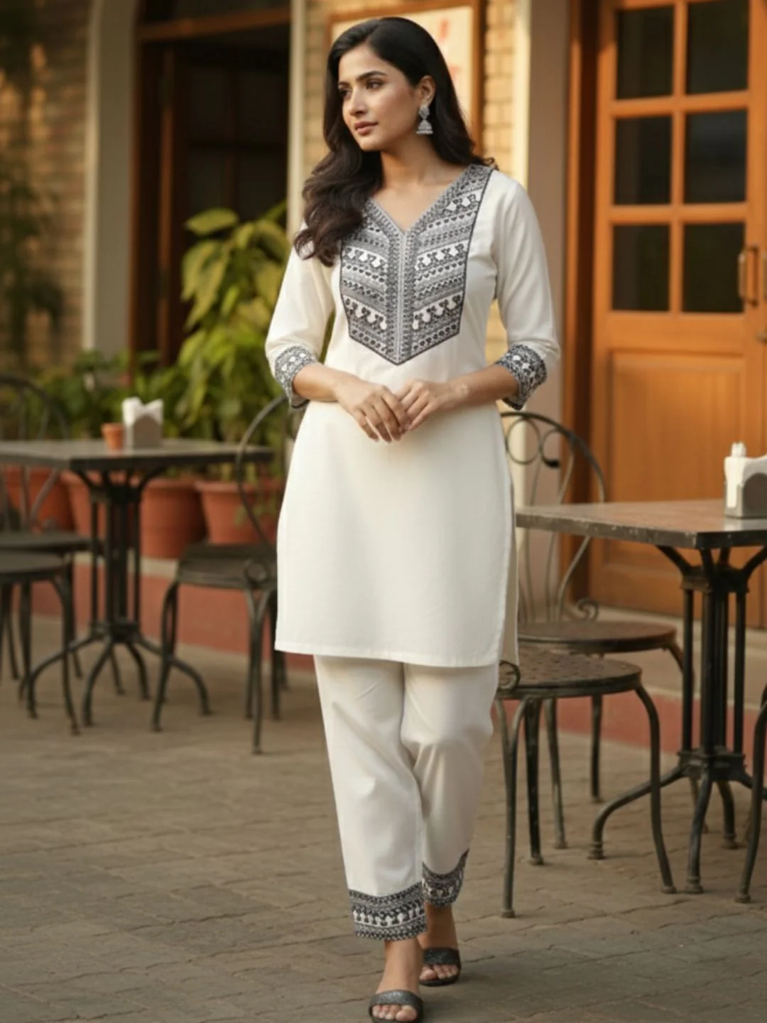 Leena Angel Mirror Work Co-ord Set - Image 13