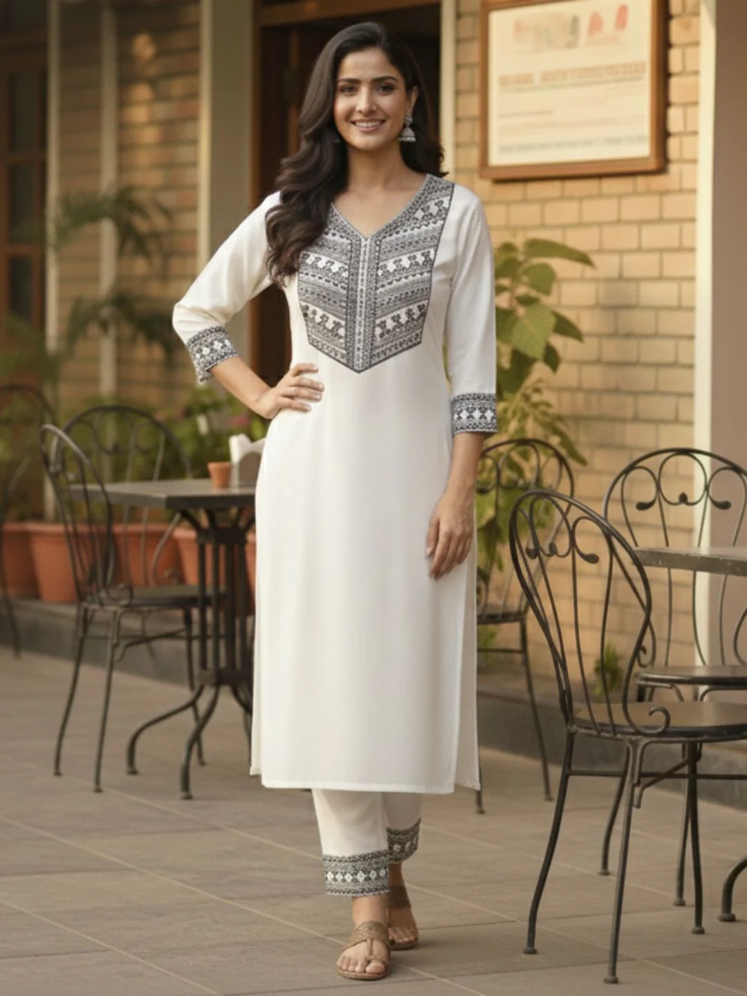Leena Angel Mirror Work Co-ord Set - Image 15
