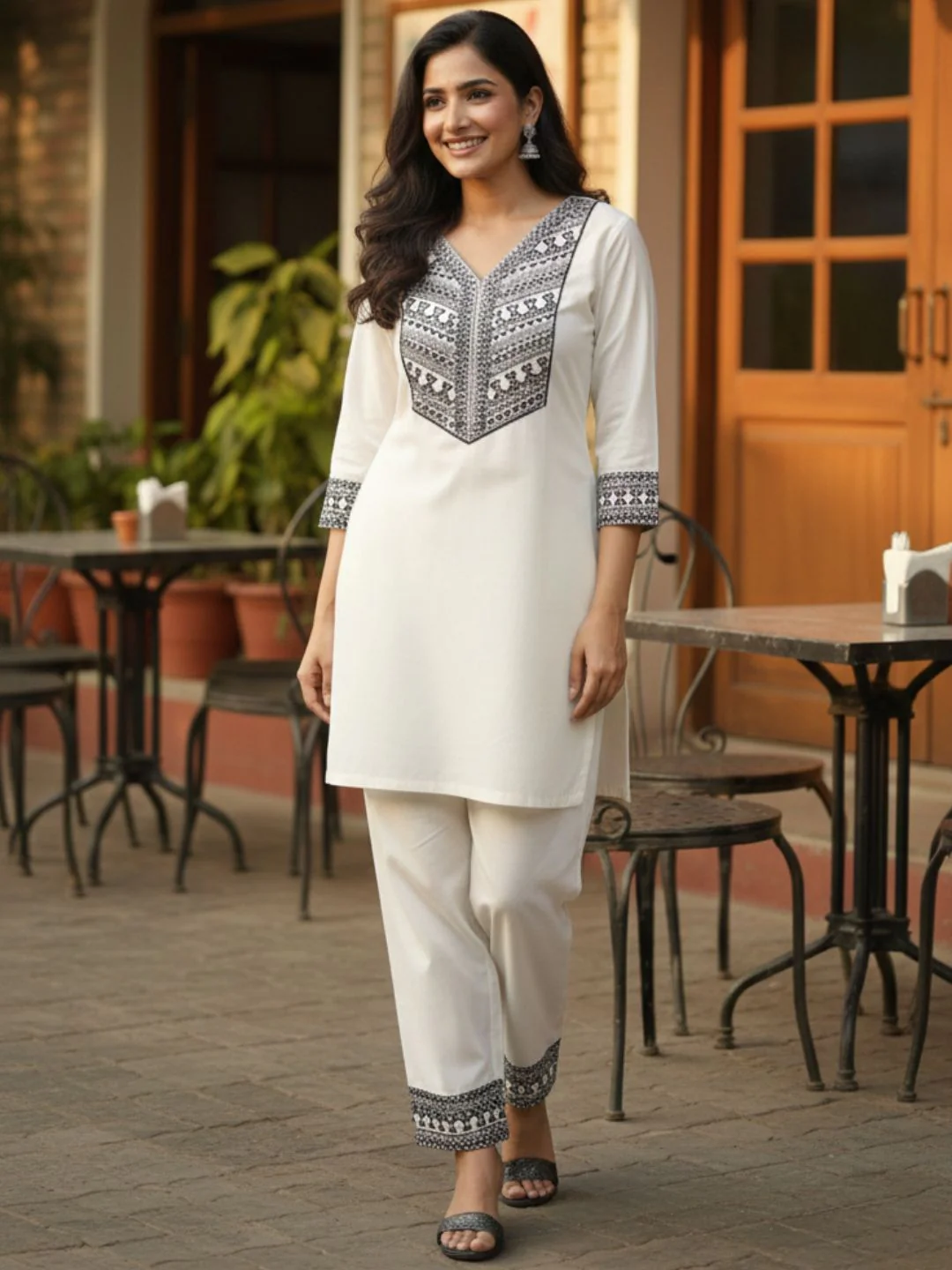 Leena Angel Mirror Work Co-ord Set - Image 8