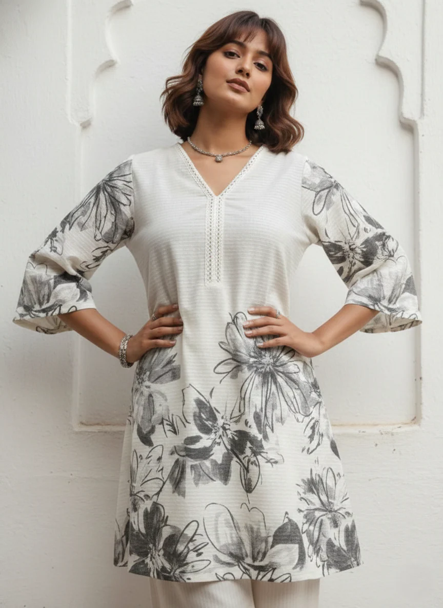 Swades dove printed cotton co-ord set - Image 2