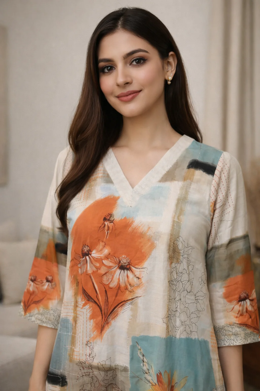 Akshara maple printed co-ord set - Image 2