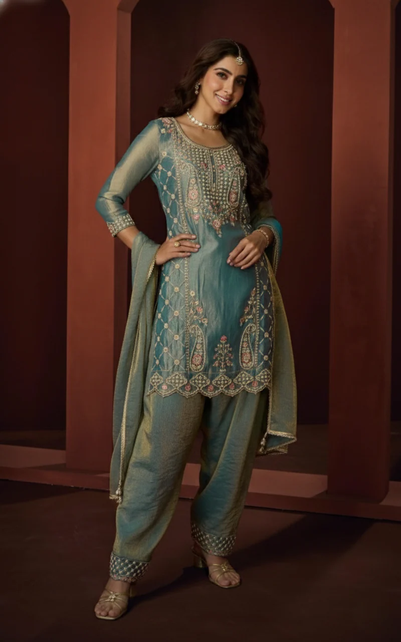 Haniya peacock full work farshi salwar suit set - Image 3