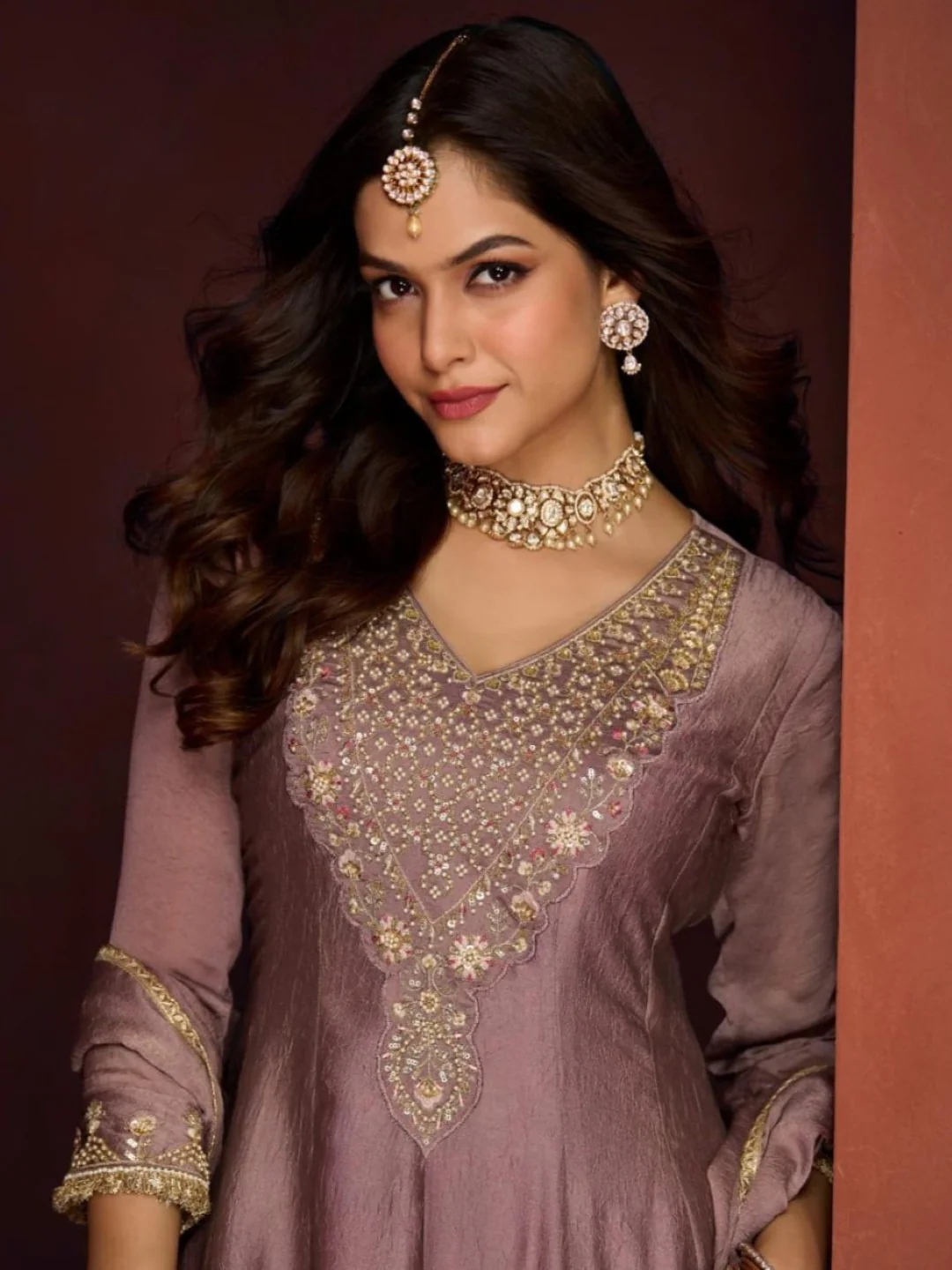 Haniya periwinkle full work Gharara set - Image 2