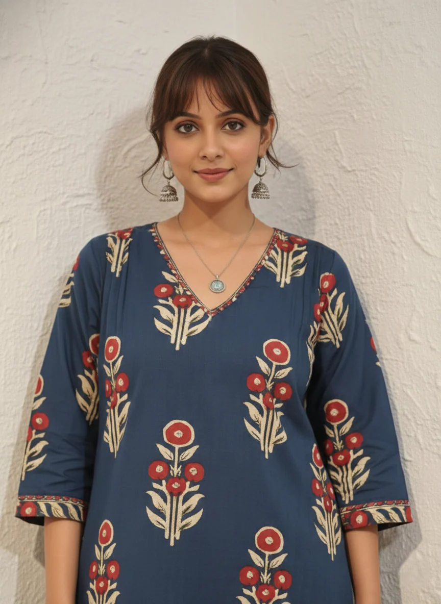 Swades indi cotton Kurta pant set - Image 2