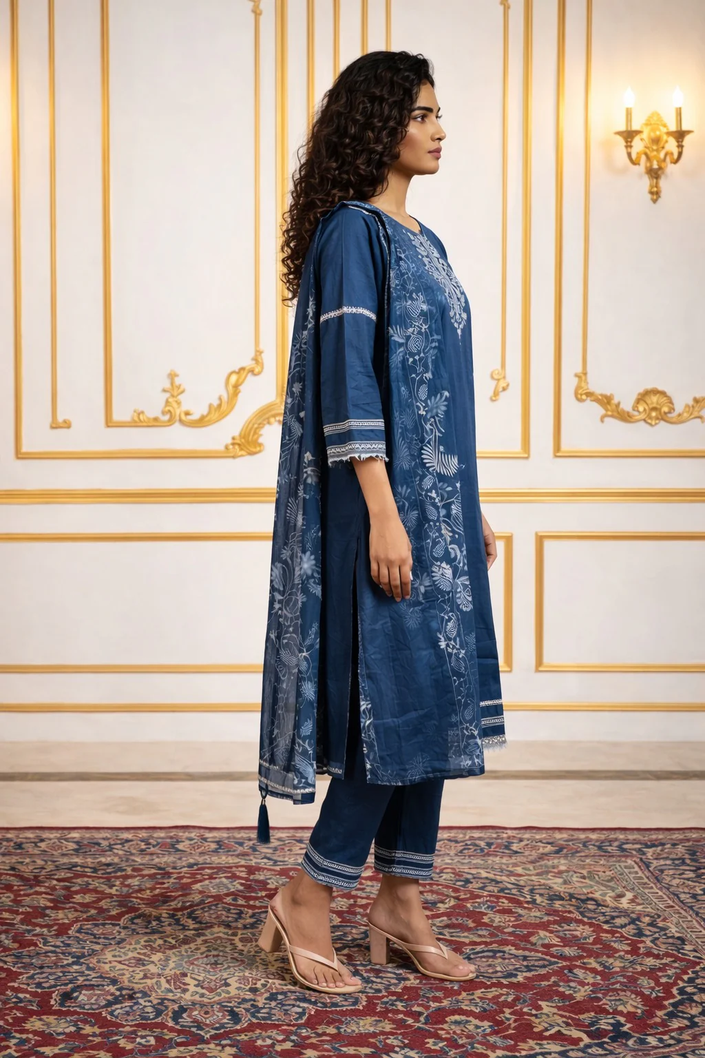 Molly Nile Cotton Embroidered Suit Set - Image 5
