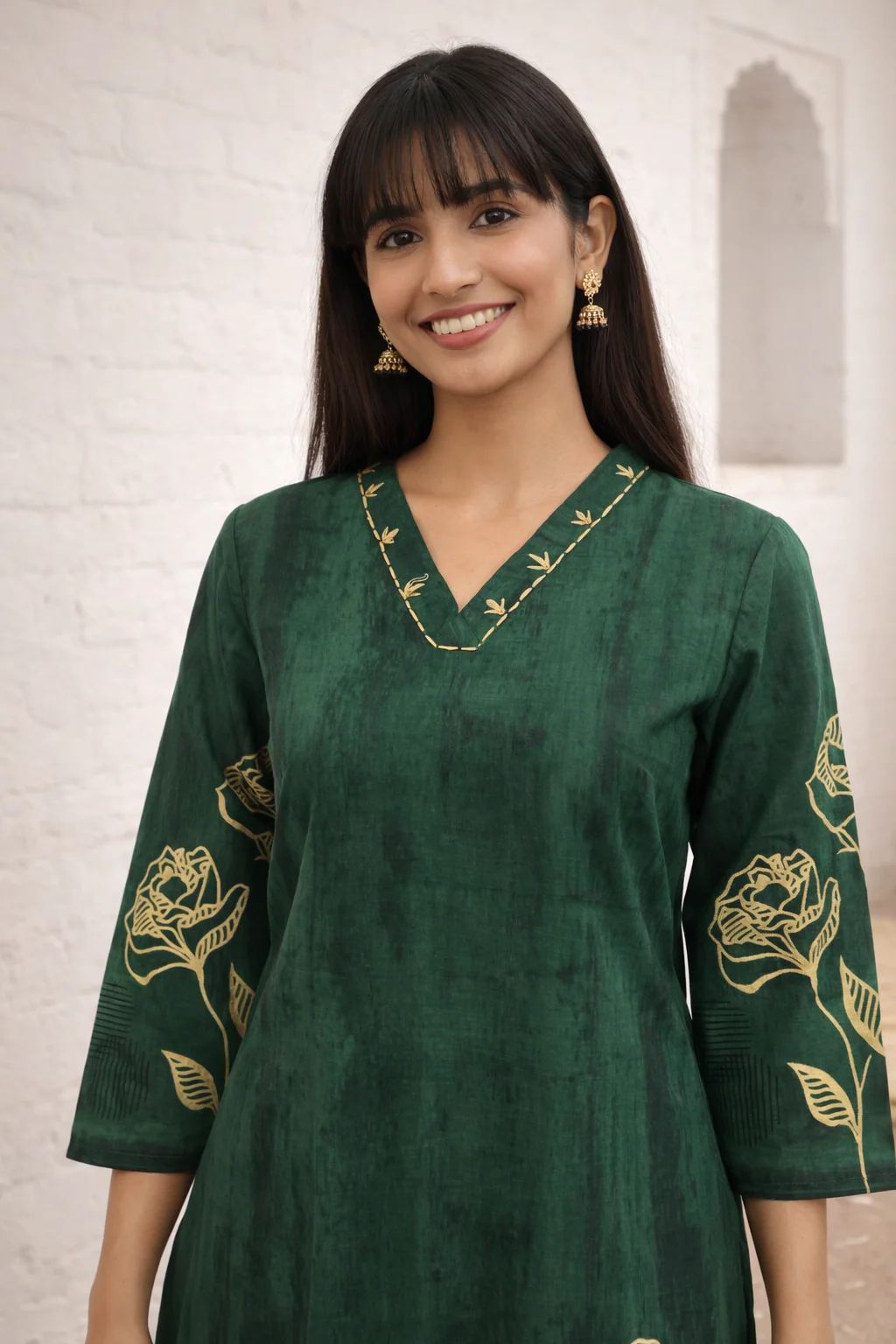 Swades moss cotton Kurta pant set - Image 2