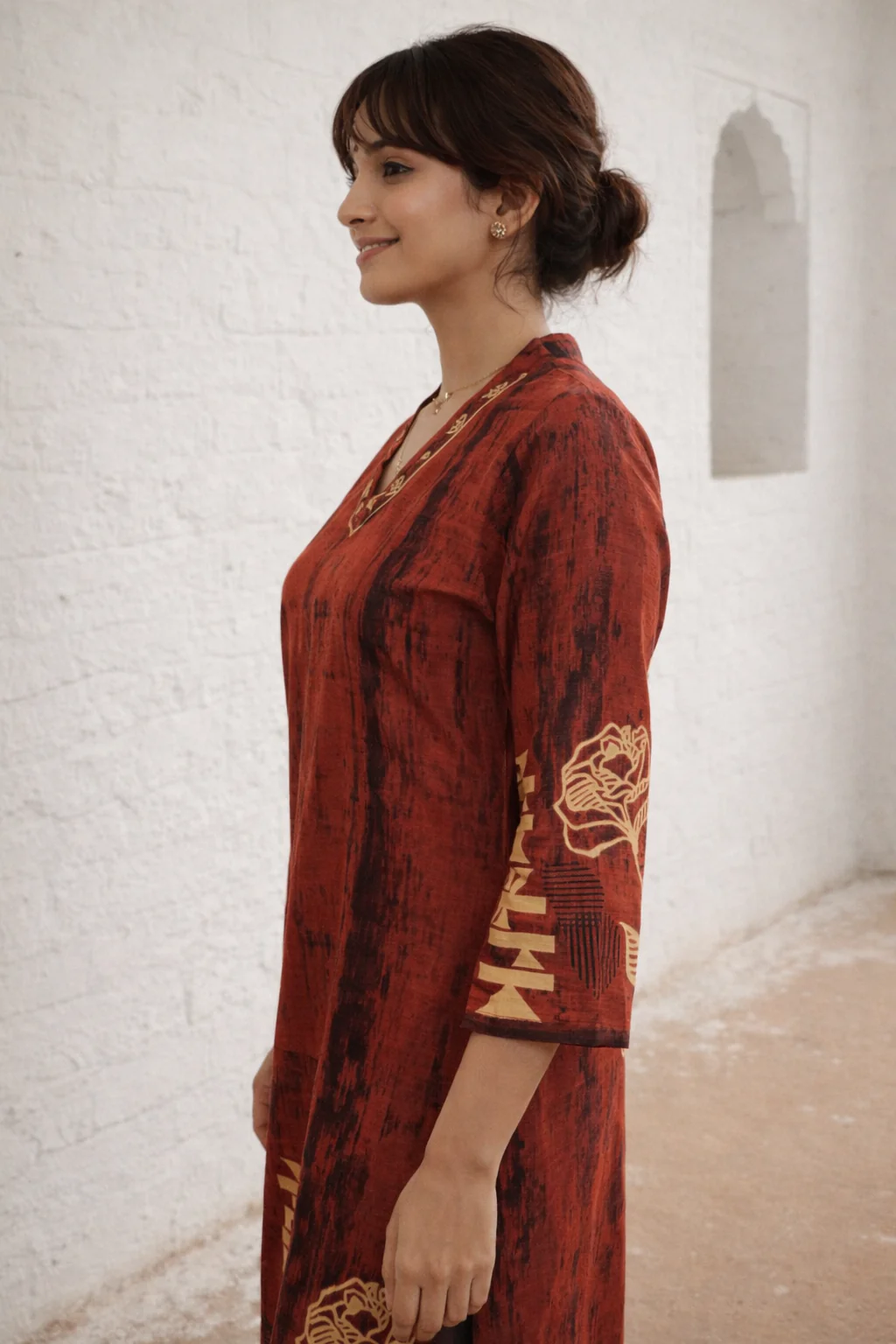 Swades Tangerine cotton co-ord set - Image 11