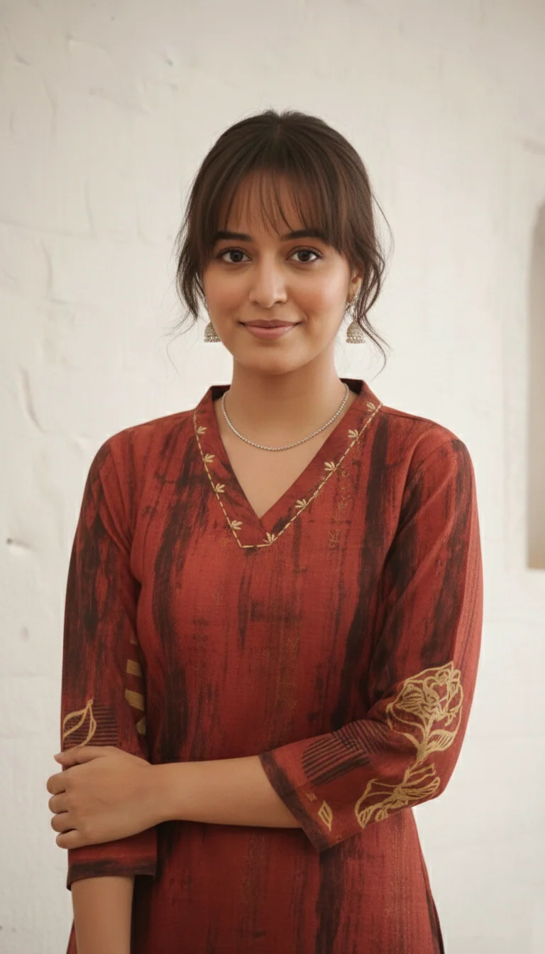 Swades Tangerine cotton co-ord set - Image 6