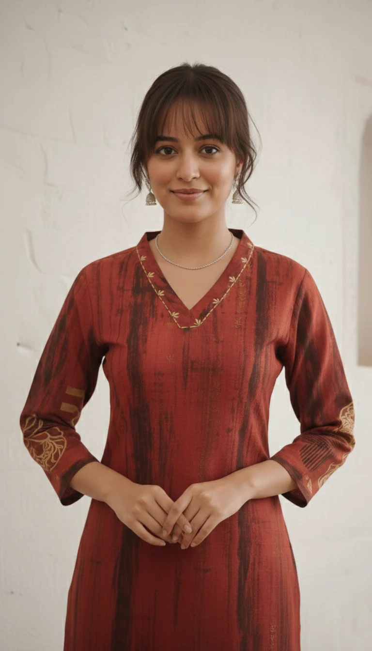 Swades Tangerine cotton co-ord set - Image 7