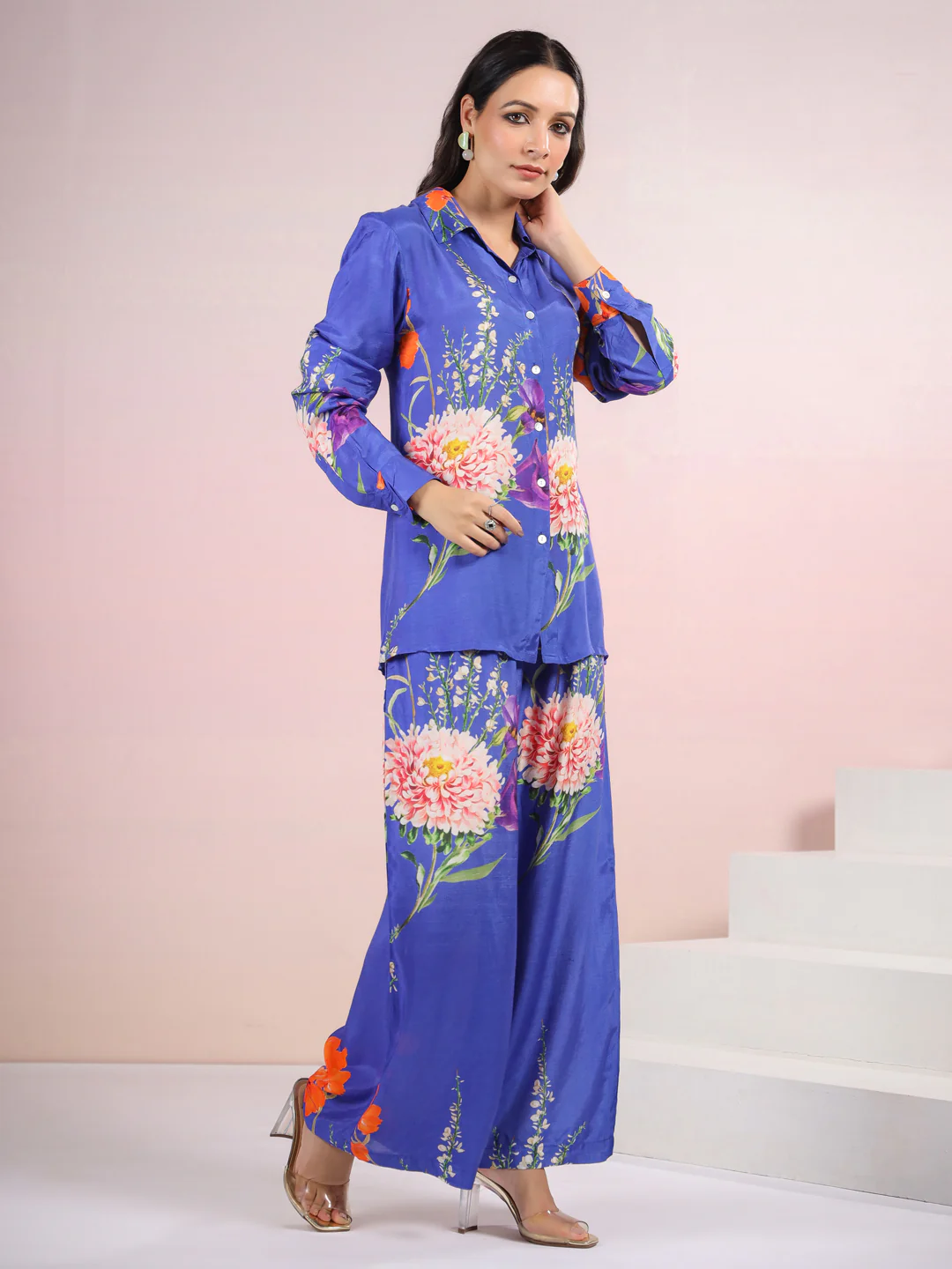 Tracy Lapis Floral Printed Co-ord Set - Image 7