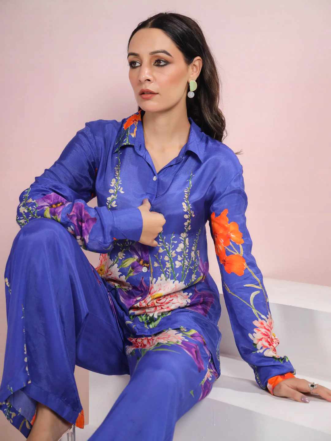 Tracy Lapis Floral Printed Co-ord Set - Image 9