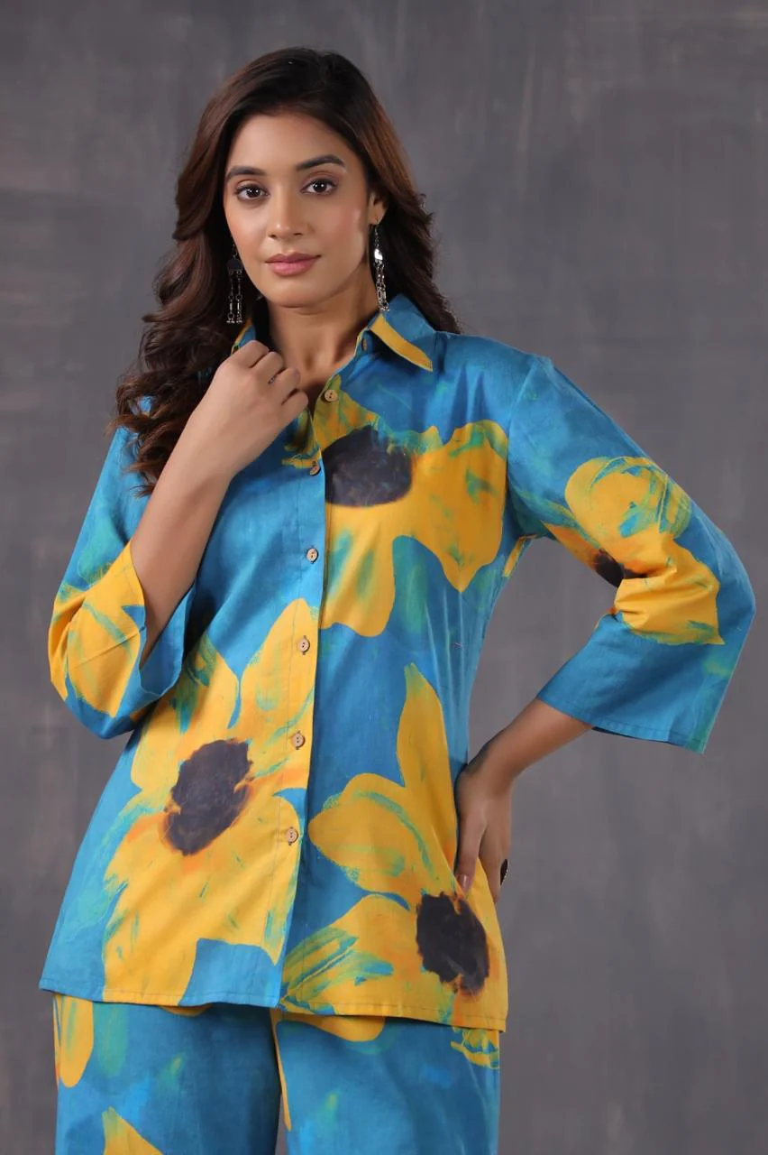 Jayti Sunflower Cotton Co-ord Set - Image 2