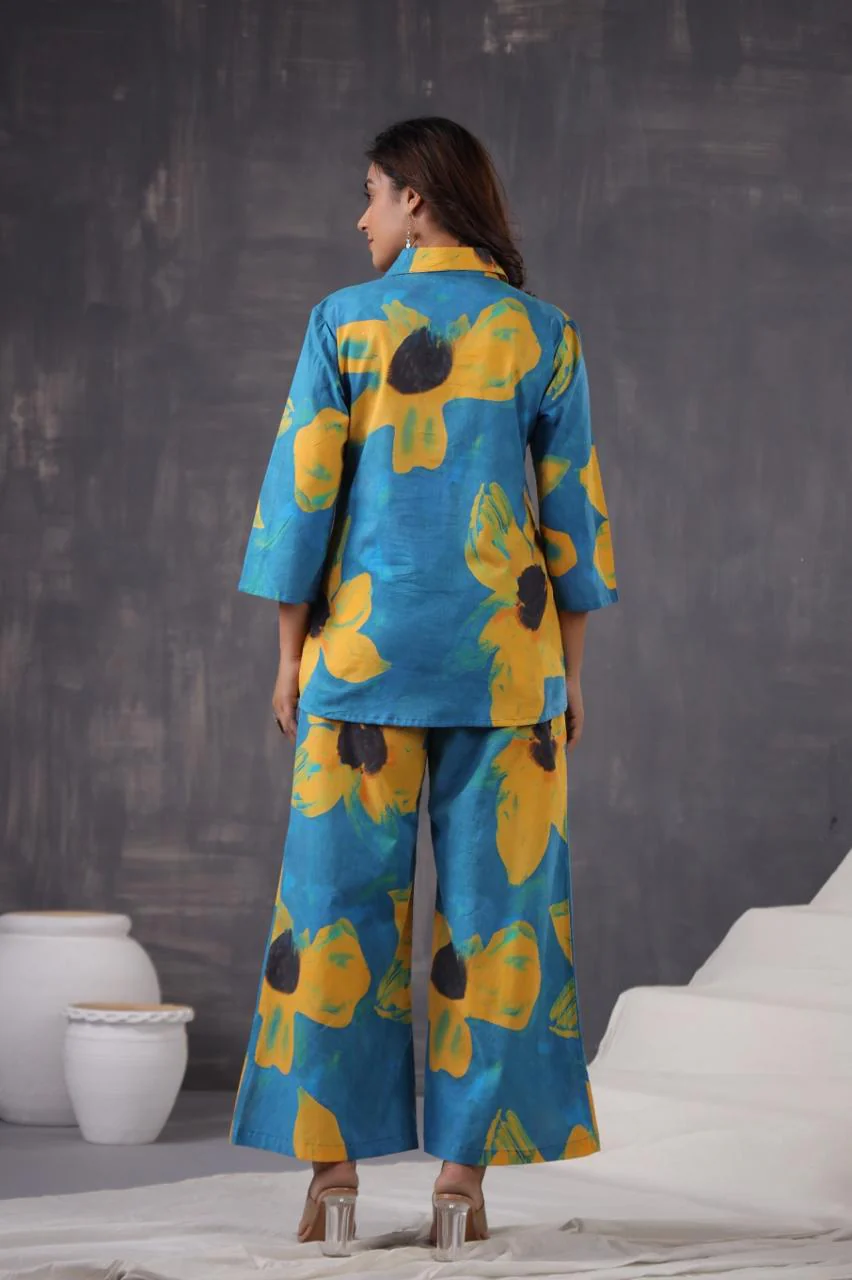 Jayti Sunflower Cotton Co-ord Set - Image 3
