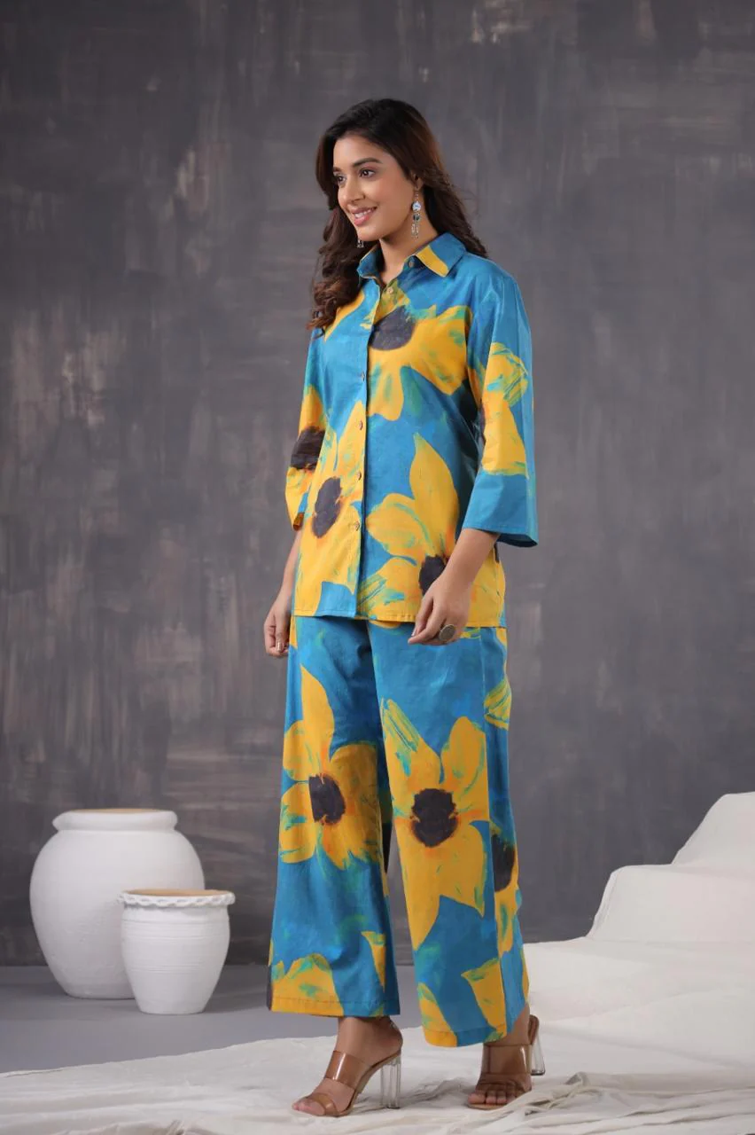 Jayti Sunflower Cotton Co-ord Set - Image 8