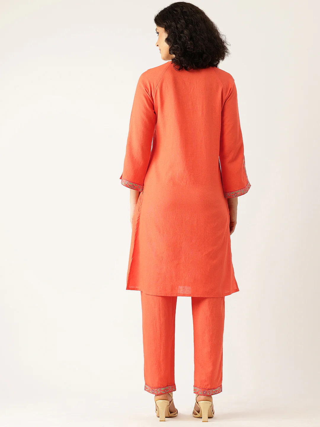 Raya Apricot Embroidery Co-ord Set - Image 3