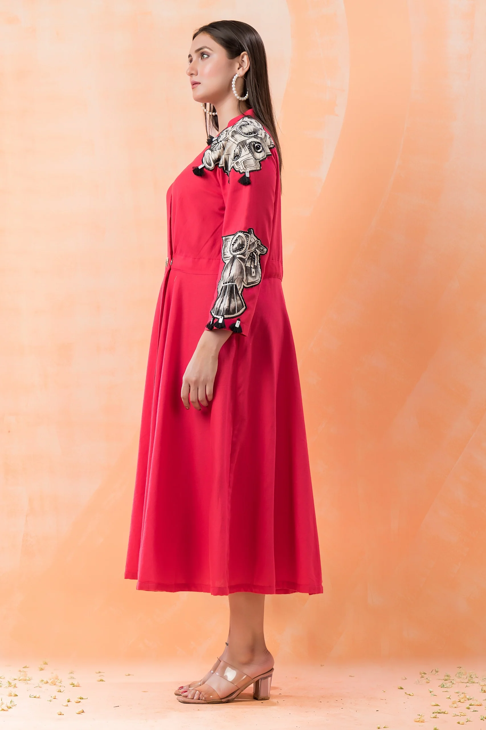 Niharika Scarlet Designer Dress - Image 4