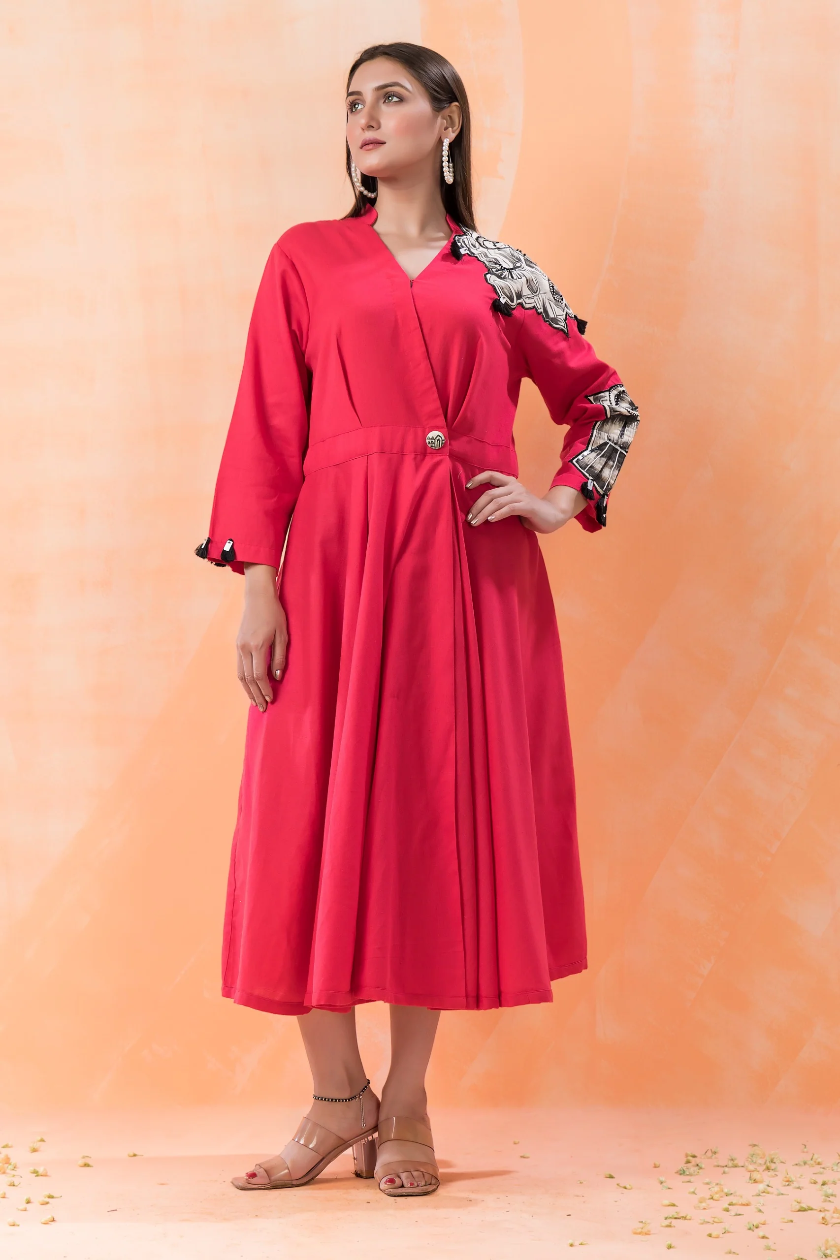 Niharika Scarlet Designer Dress - Image 6