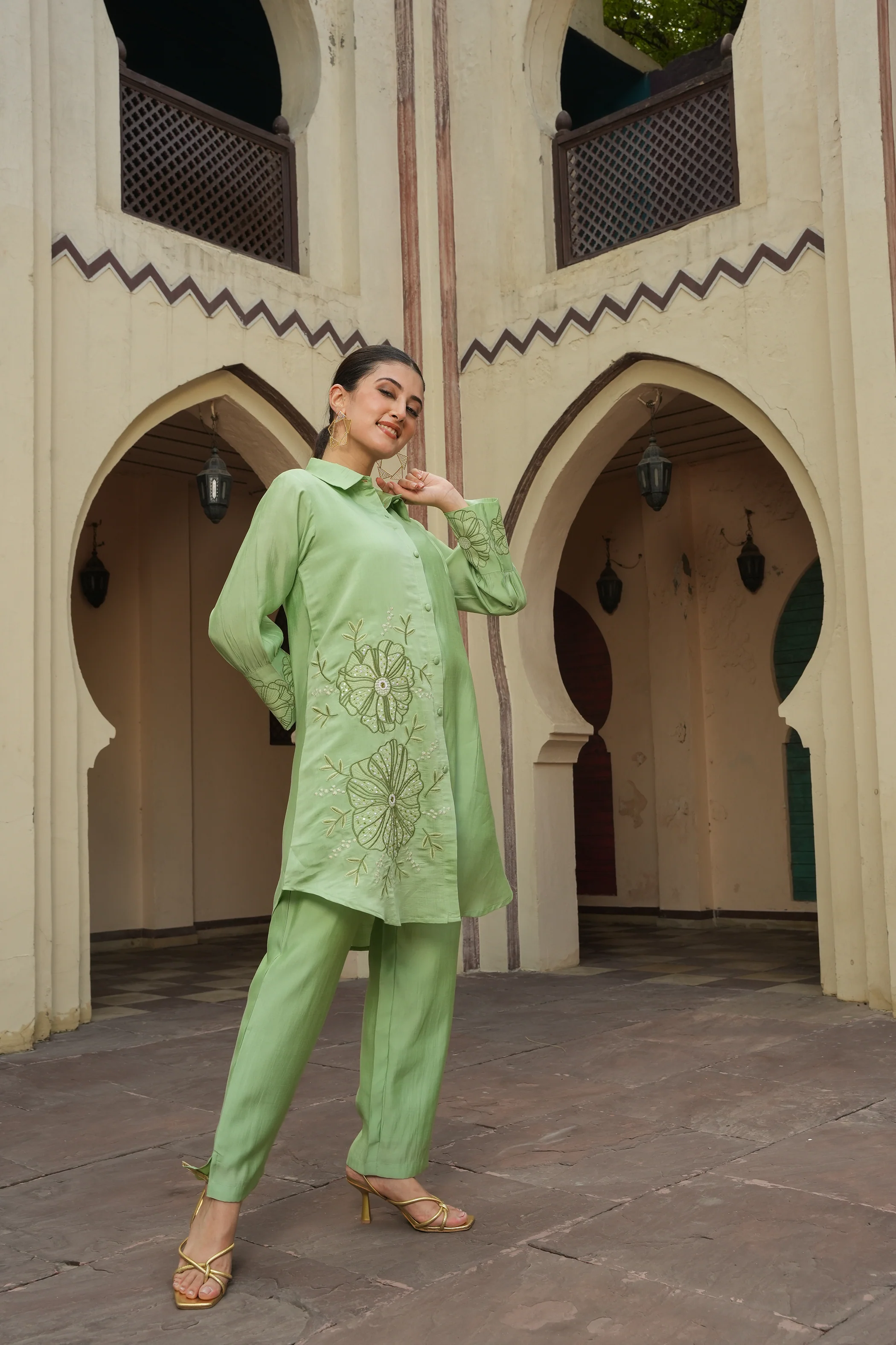 Holly Fern Embroidery Co-ord Set - Image 4