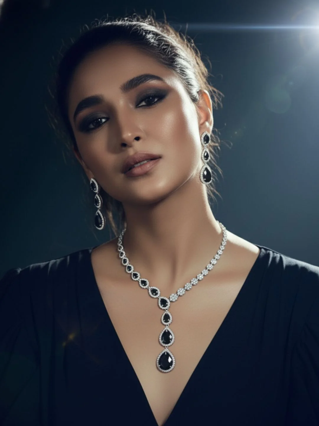Antaara Diamond Necklace with Earings - Image 8