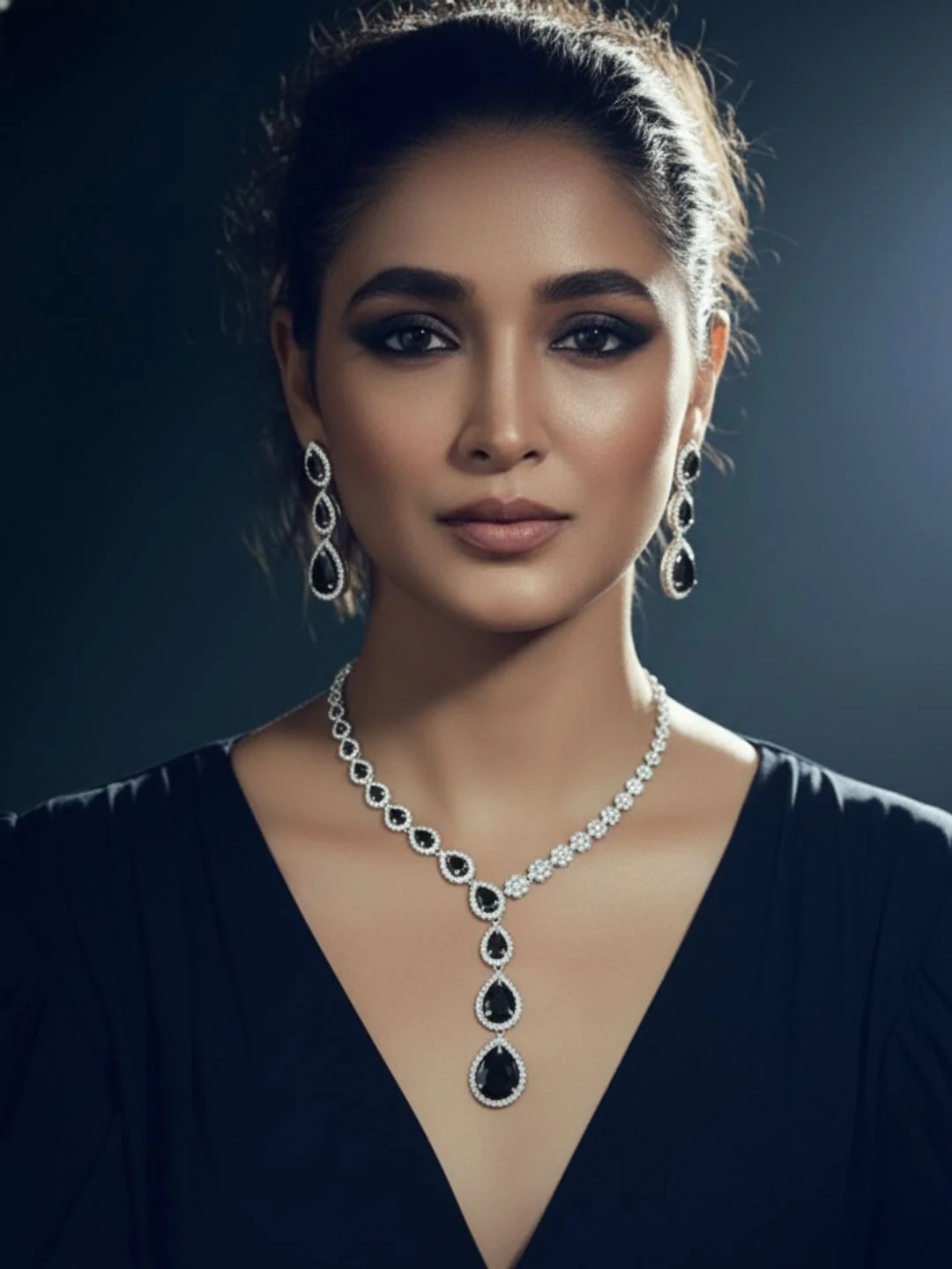 Antaara Diamond Necklace with Earings - Image 9