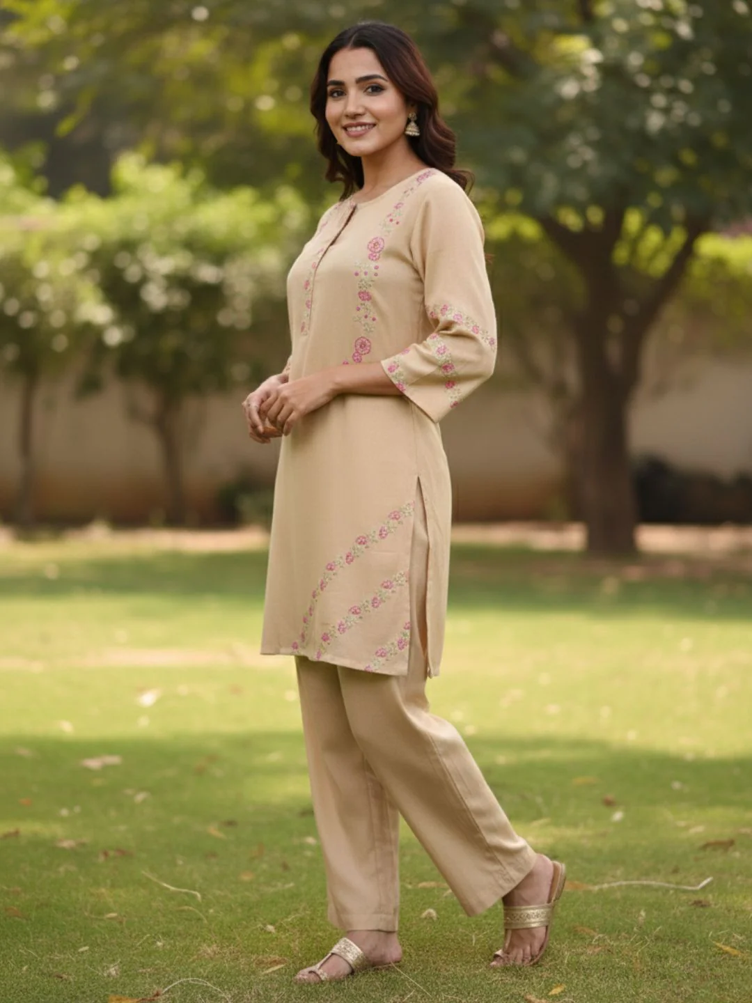 Raya Honey Embroidered Co-ord Set - Image 3