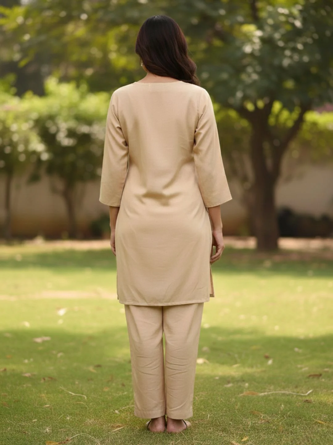 Raya Honey Embroidered Co-ord Set - Image 4