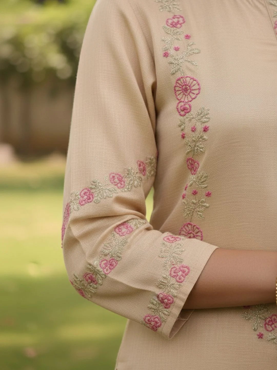 Raya Honey Embroidered Co-ord Set - Image 5