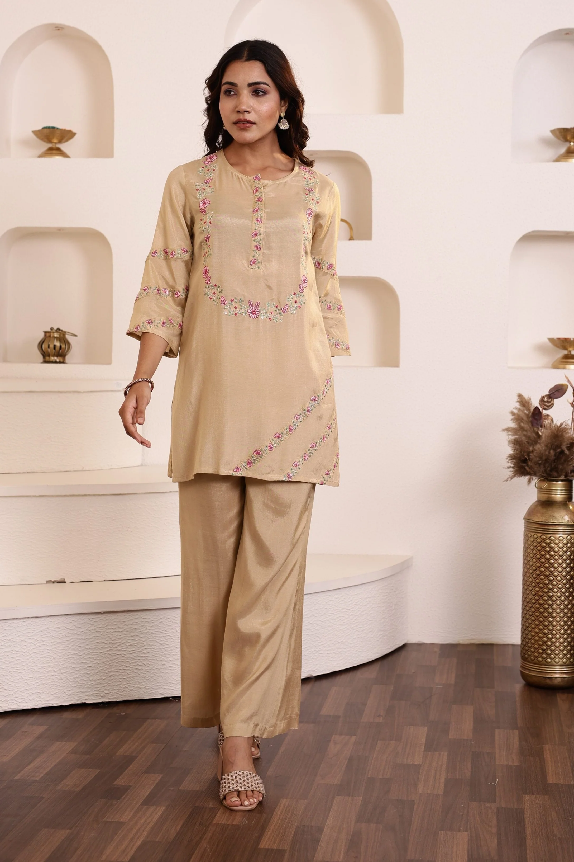 Raya Honey Embroidered Co-ord Set - Image 7