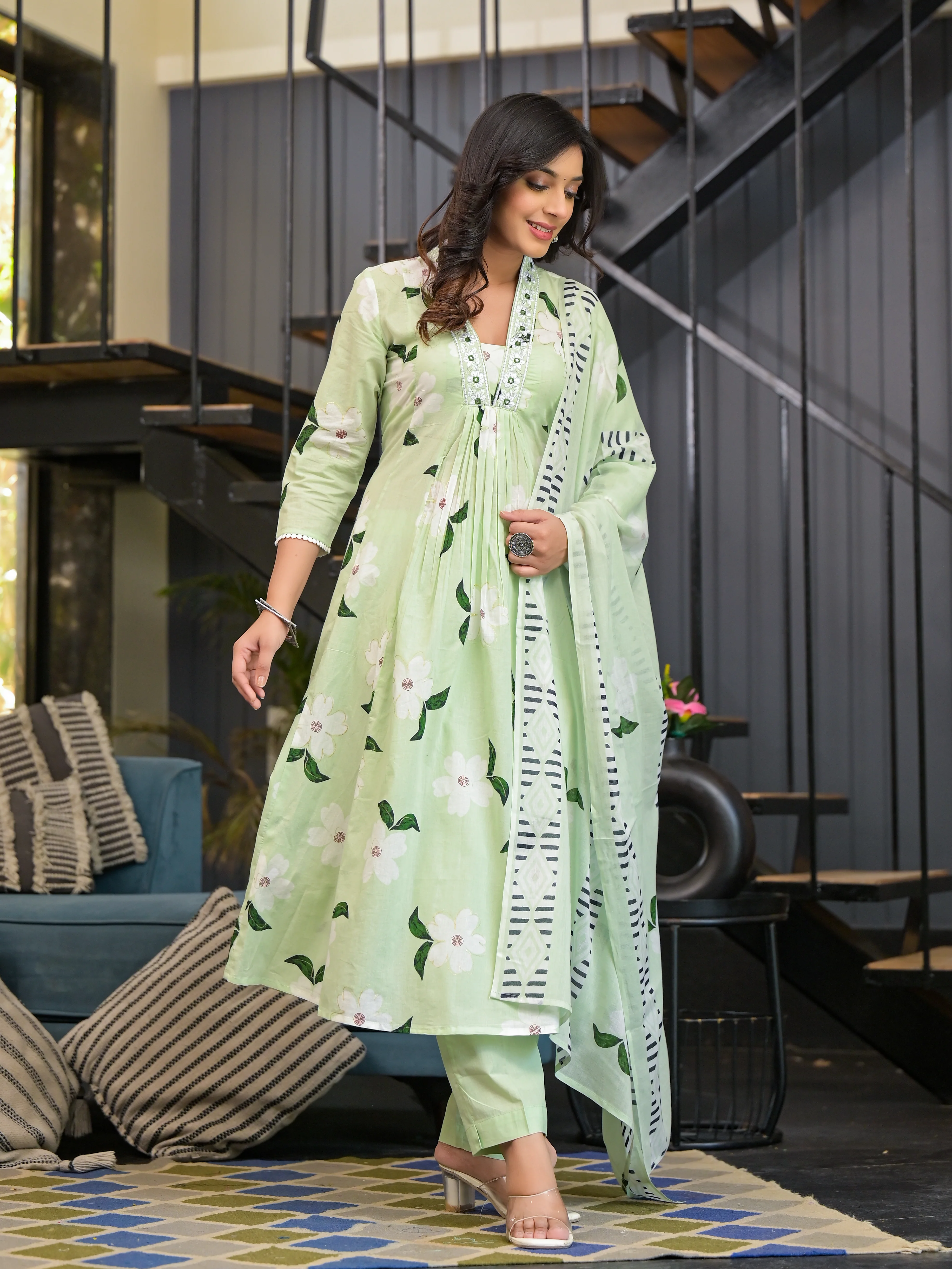 Diti Pista Pure Cotton Suit Set - Image 3