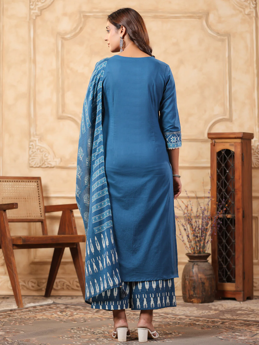 Hiya Peacock Cotton Suit Set - Image 3