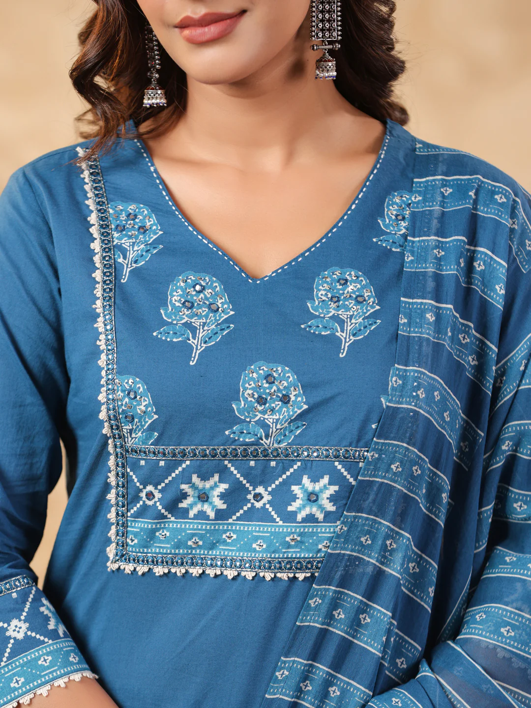 Hiya Peacock Cotton Suit Set - Image 4