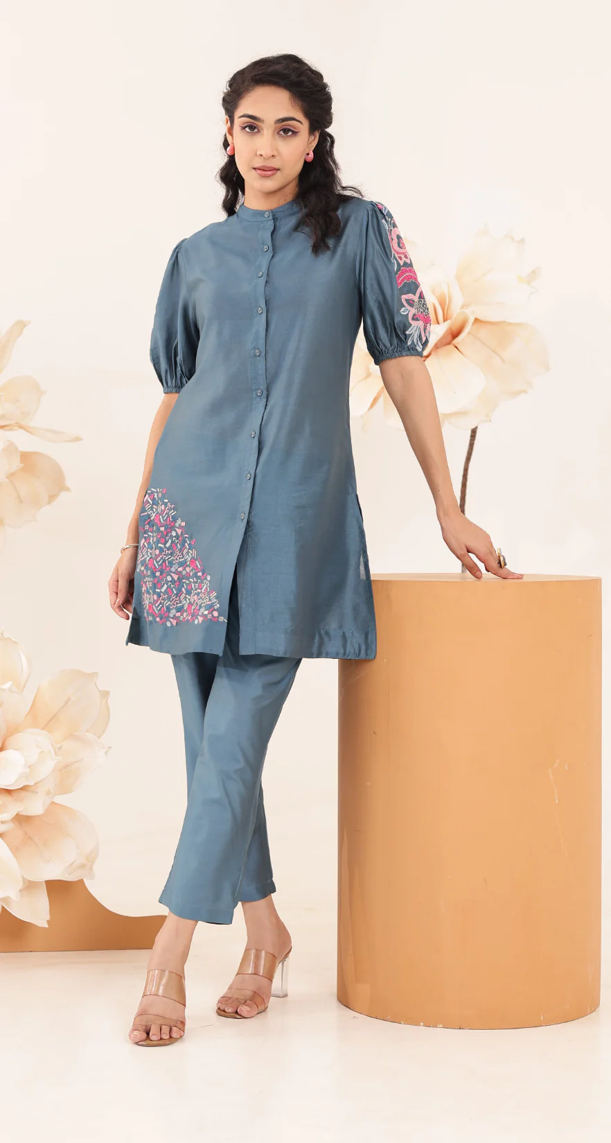 Sahiba Cloud Embroidered Co-ord Set - Image 6