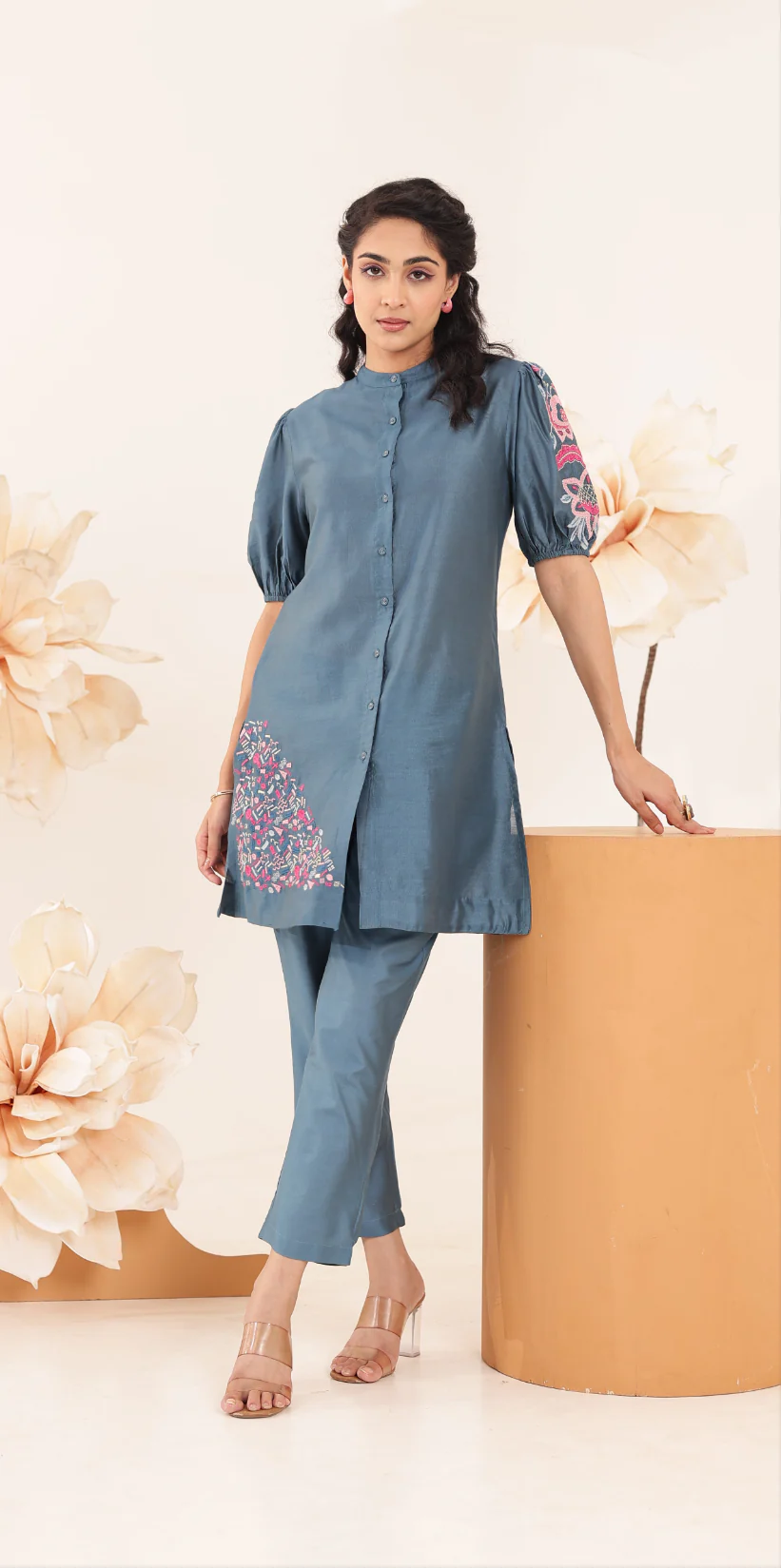 Sahiba Cloud Embroidered Co-ord Set - Image 8