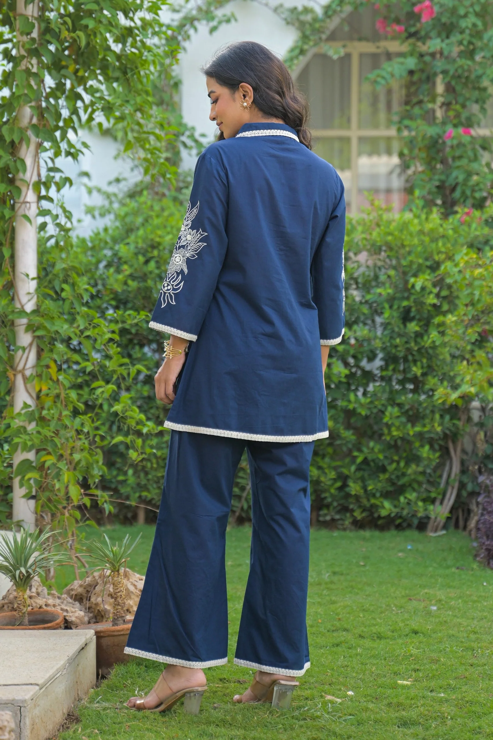 Bhoomi iris Embroidery cotton Co-ord set - Image 3