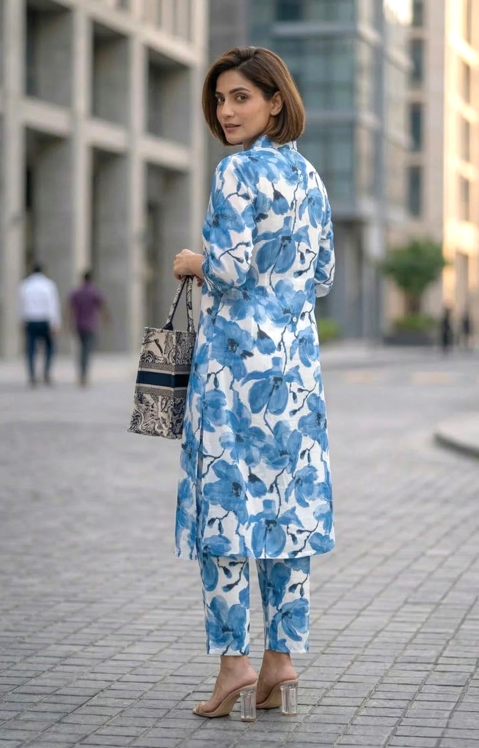 Bindiya Azure linen kurta pant set - Image 6