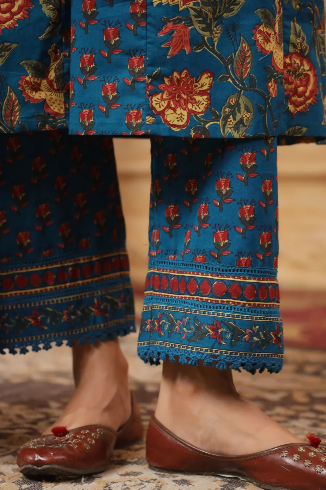 Sahila Peacock Cotton Suit Set - Image 6