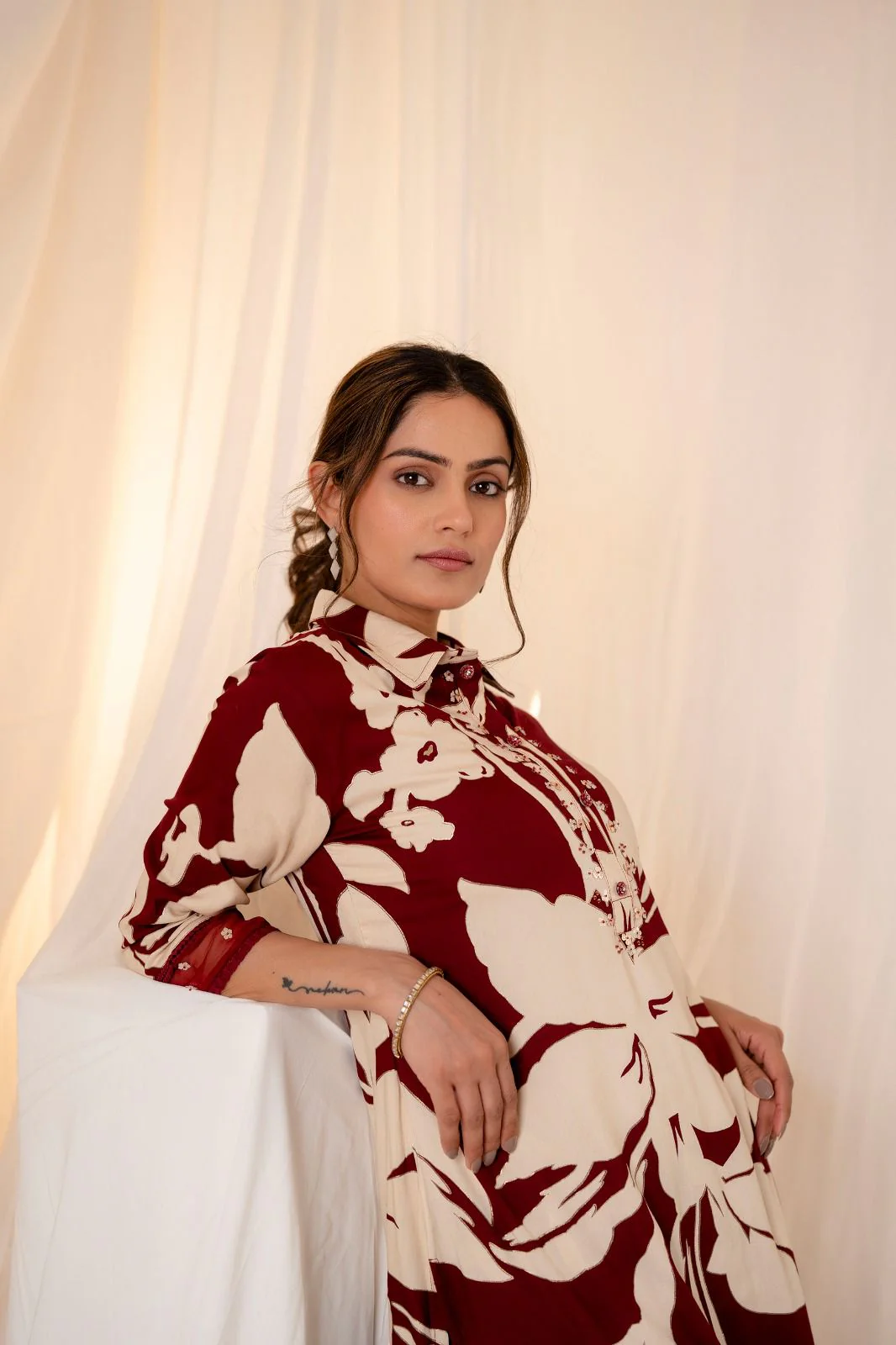 Sargun Jam Floral Digital Printed Kurta Pant Set - Image 4