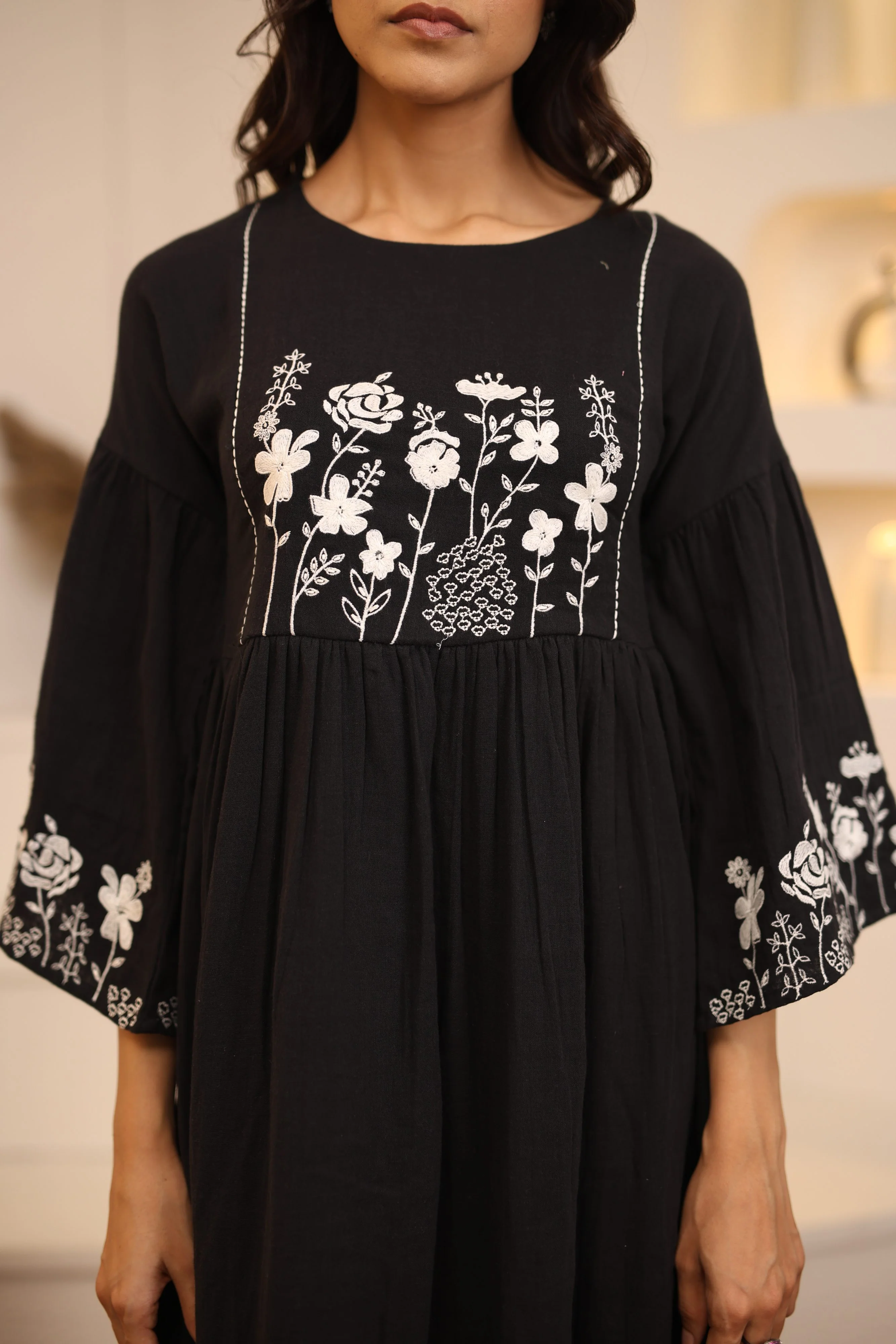 Avanti Charcoal Cotton Dress - Image 2