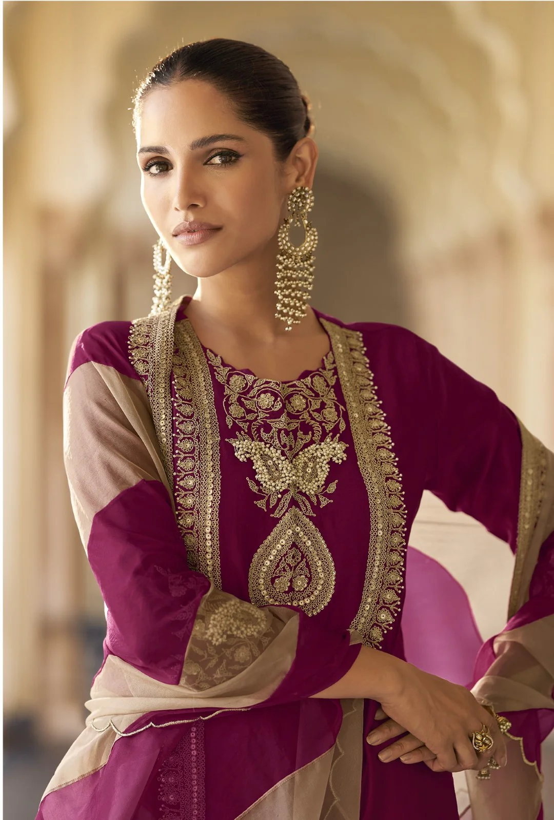Umaira Jam full work gharara suit set - Image 2