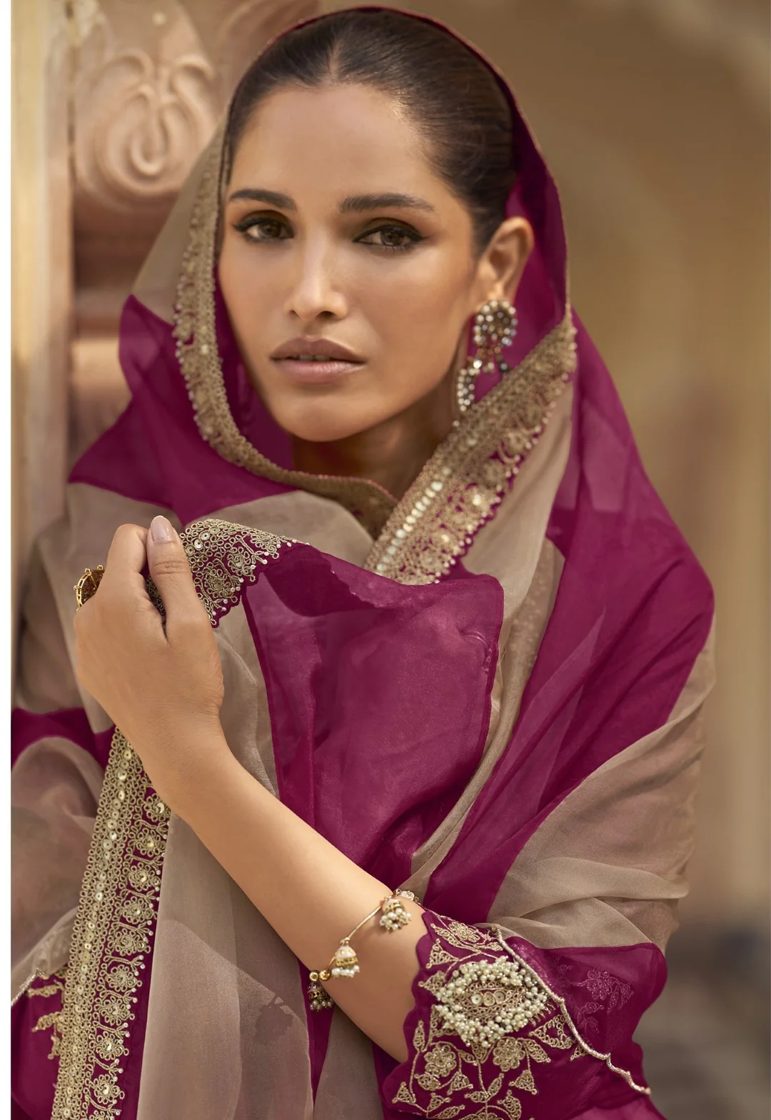 Umaira Jam full work gharara suit set - Image 3