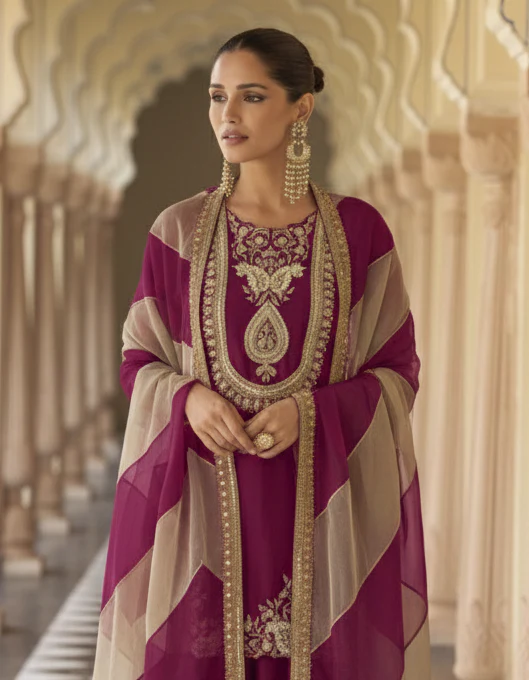 Umaira Jam full work gharara suit set - Image 4