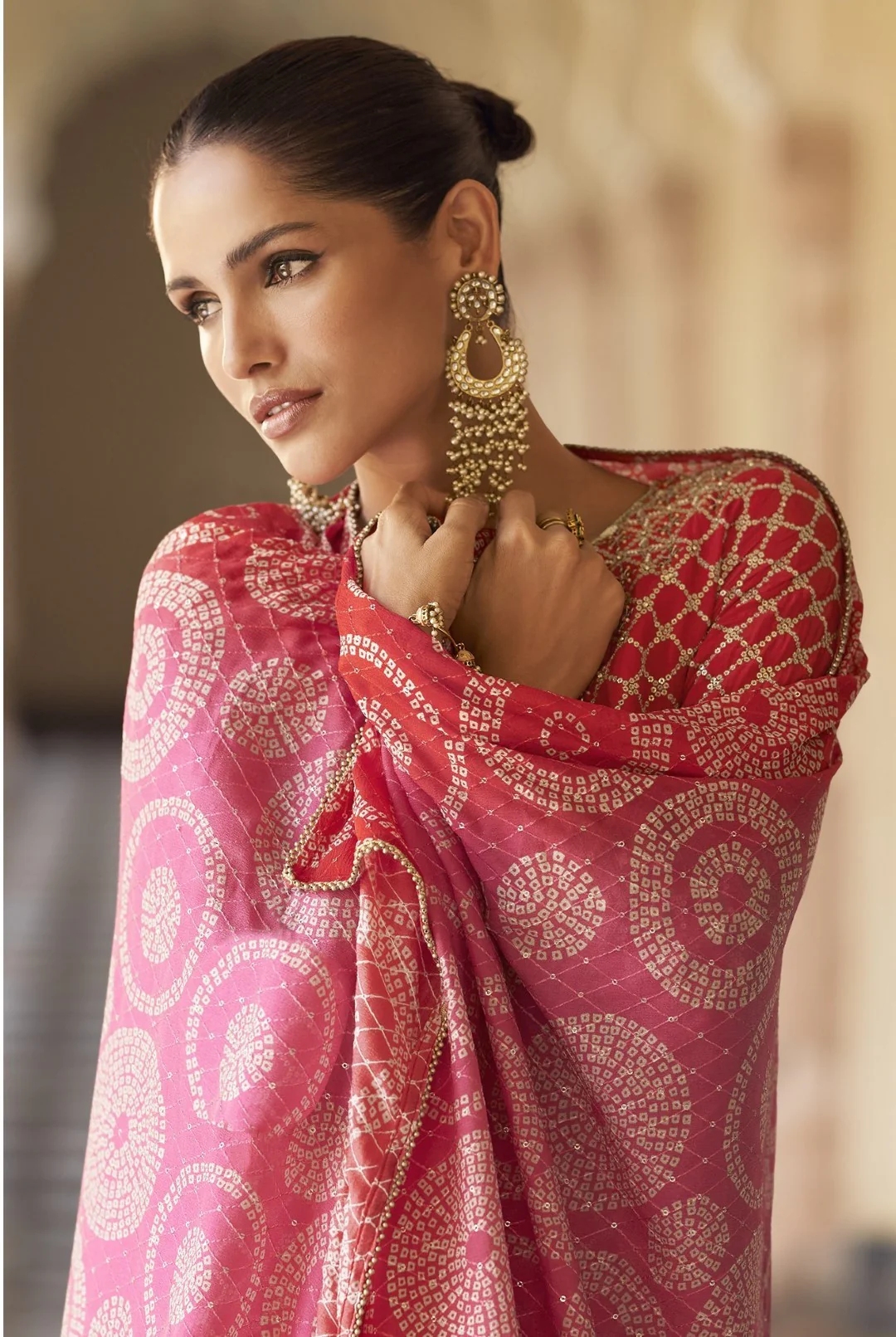 Umaira Crimson full work gharara suit set - Image 3