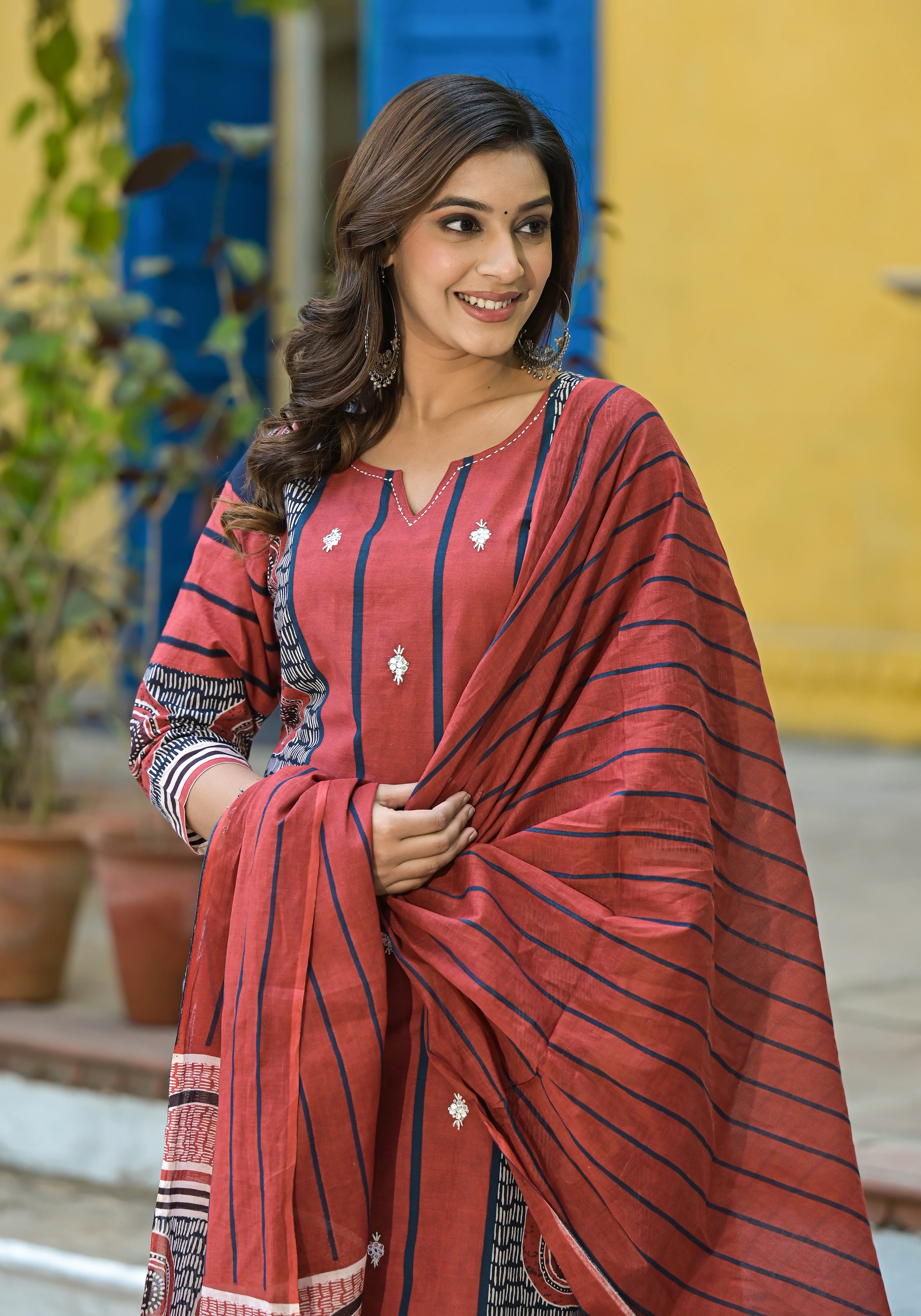 Bodhi brick Cotton Suit Set - Image 2